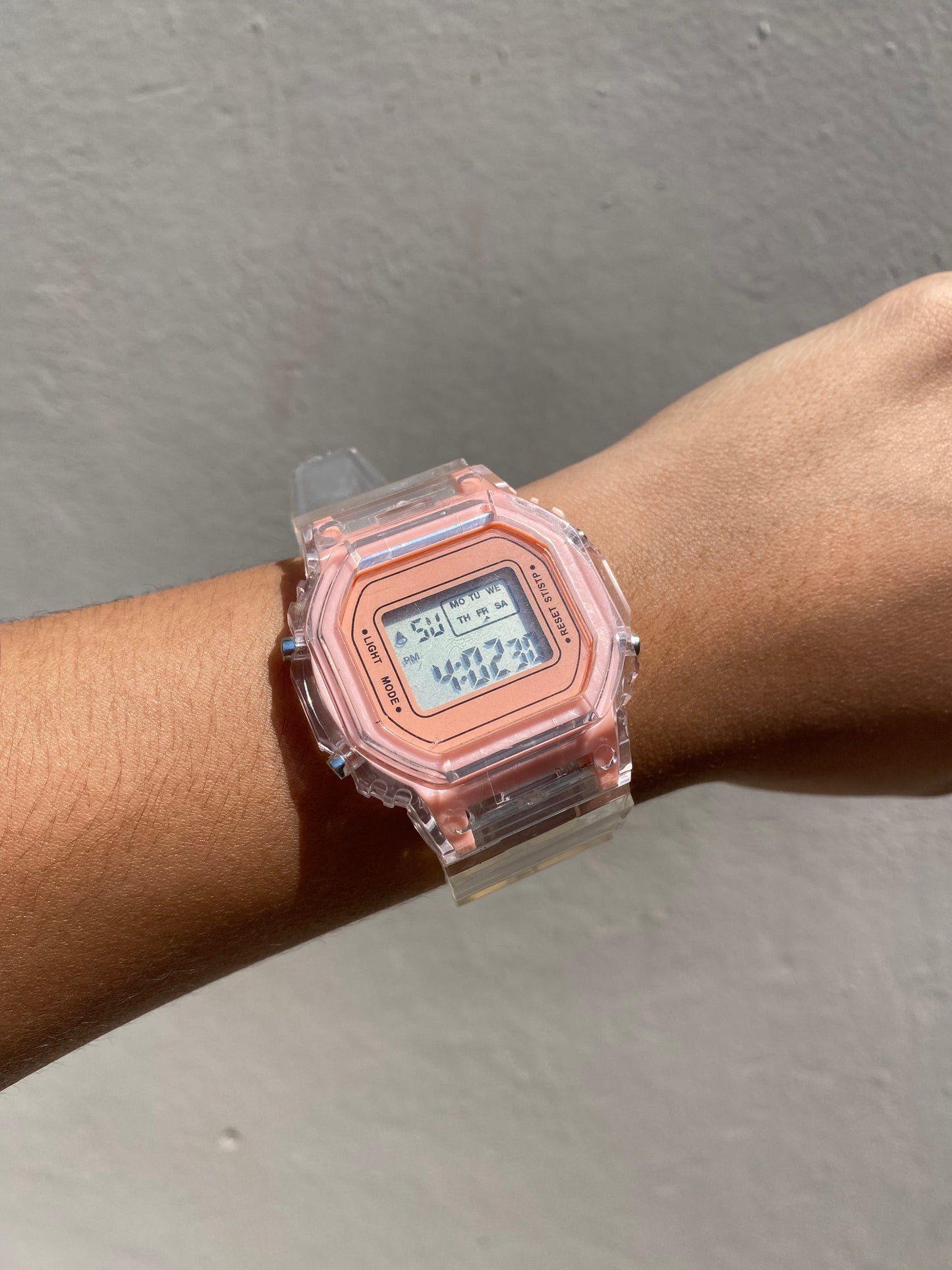 Reloj Clear/Rosa