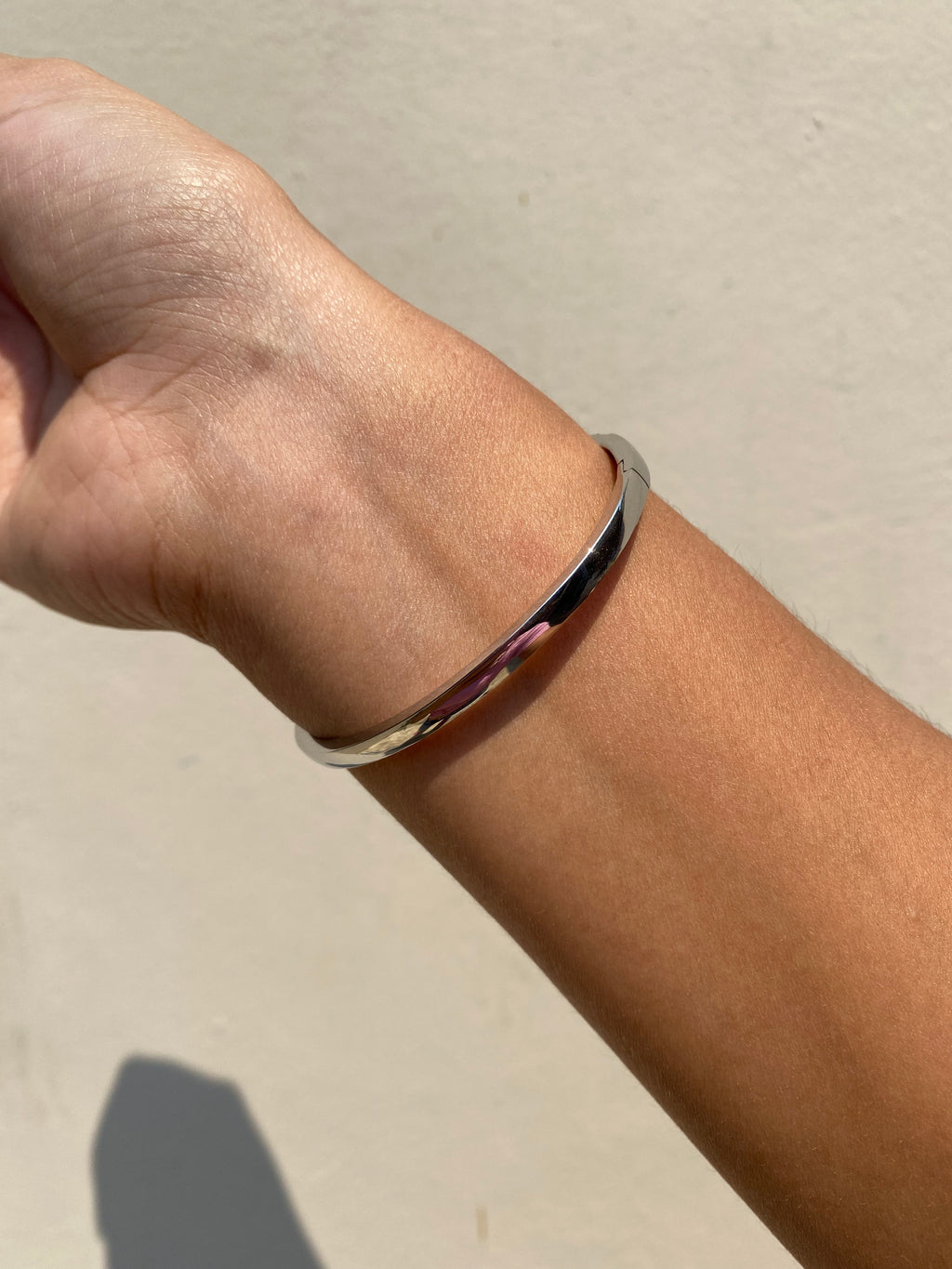 Bangle Silver & Zirconias Cuadradas