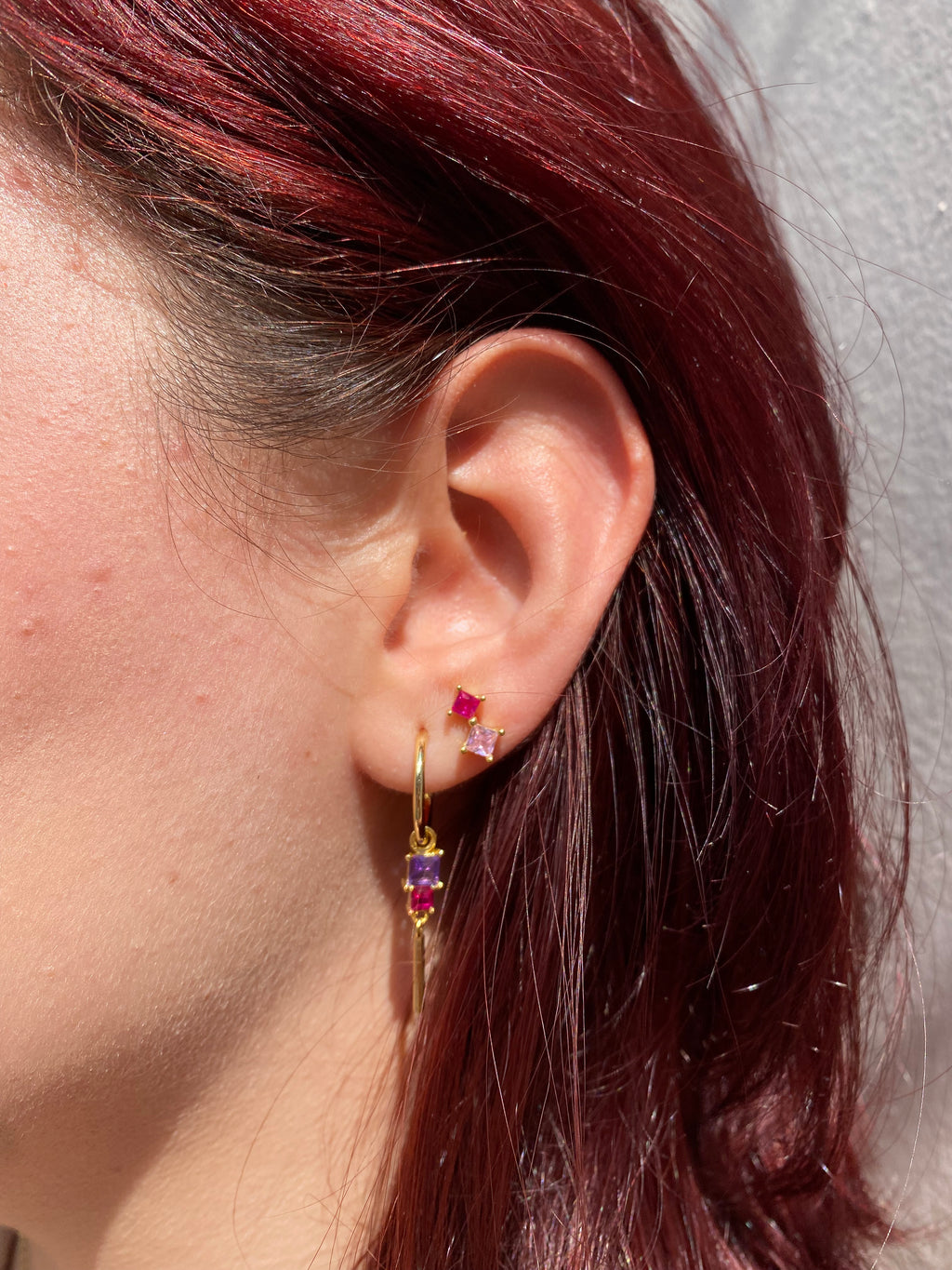 Mini Hoops Pinky/Lila