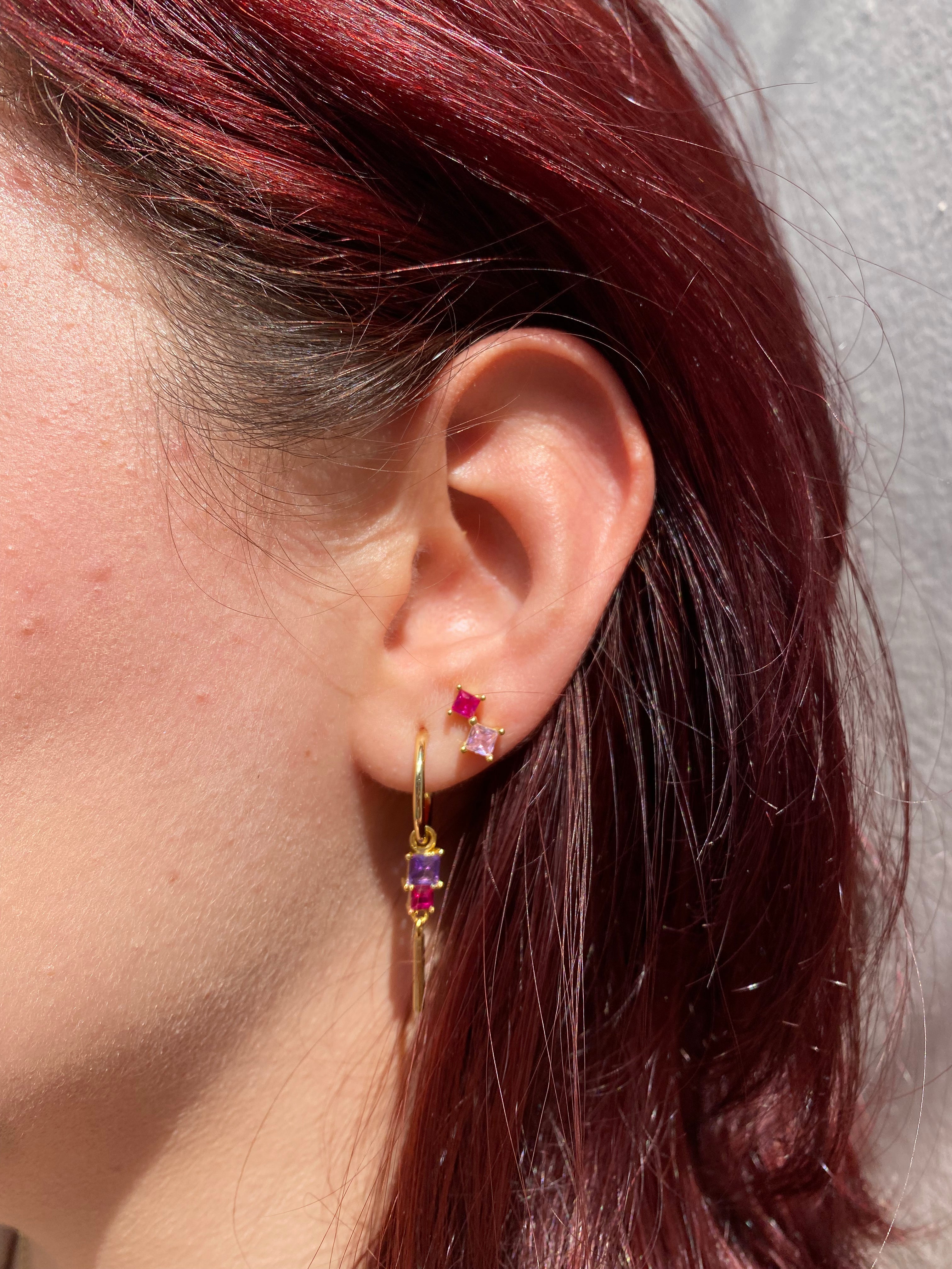 Mini Hoops Pinky/Lila