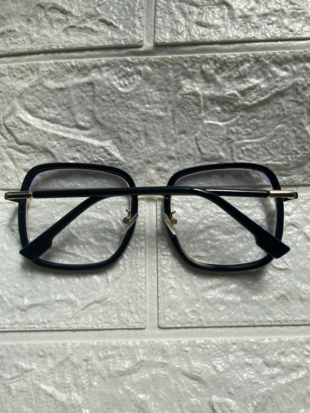 Lentes Cuadrados Negro y Gold