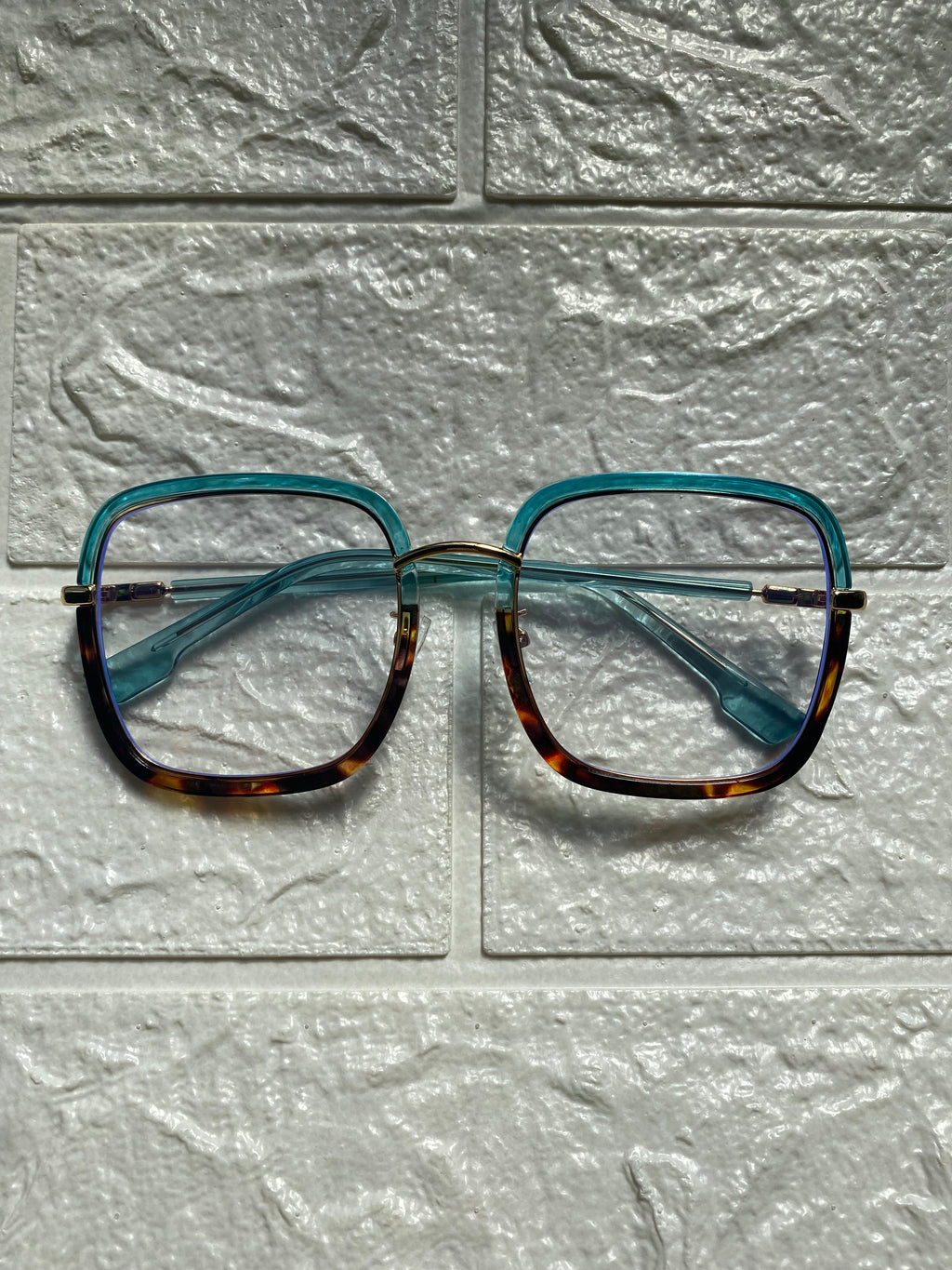 Lentes Cuadrados XL Leopardo y Aqua