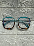 Lentes Cuadrados XL Leopardo y Aqua