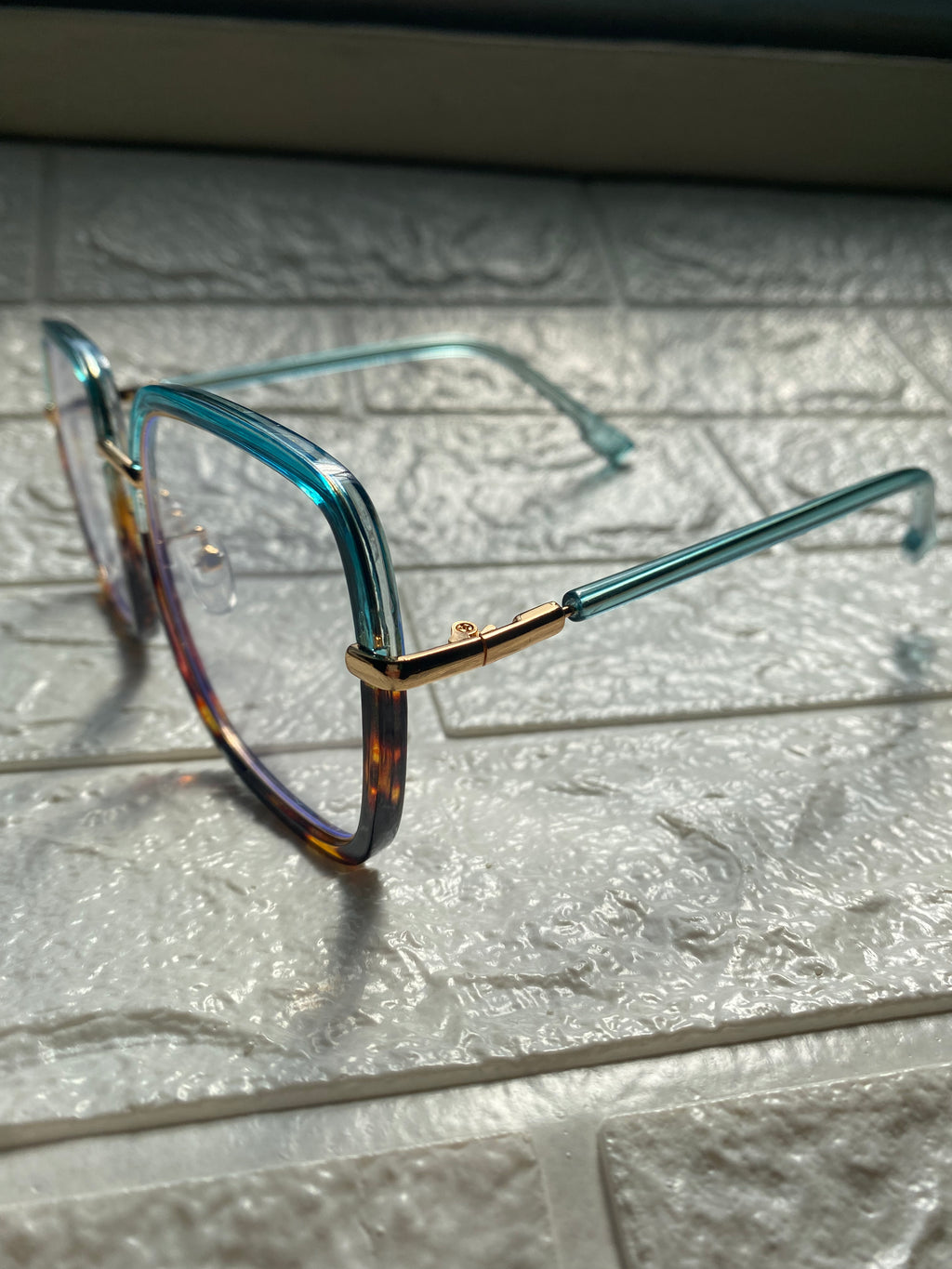 Lentes Cuadrados XL Leopardo y Aqua