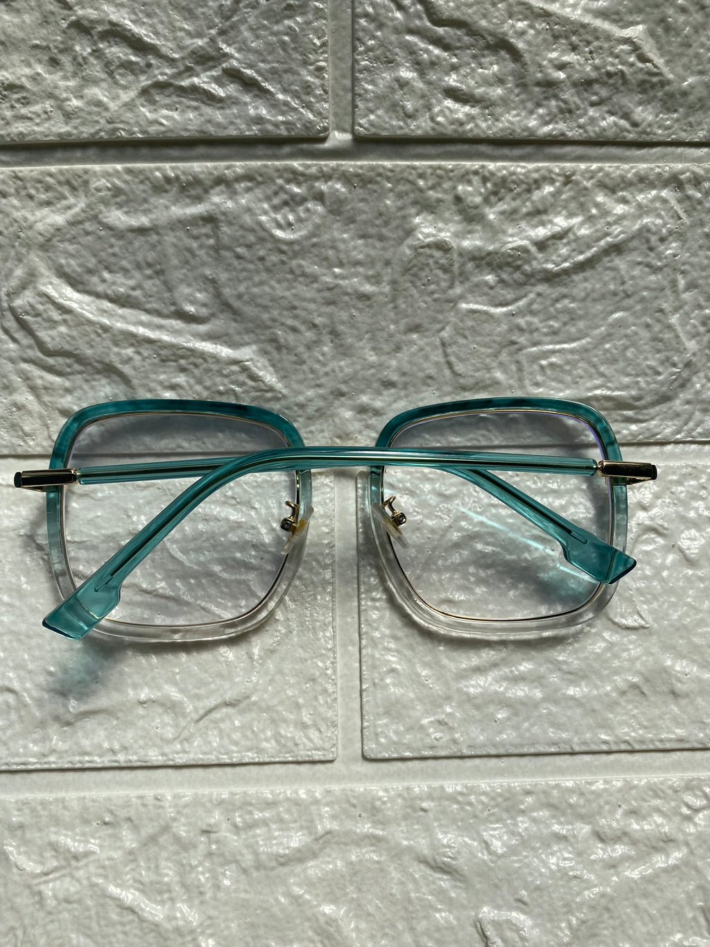 Lentes Cuadrados Clear y Aqua