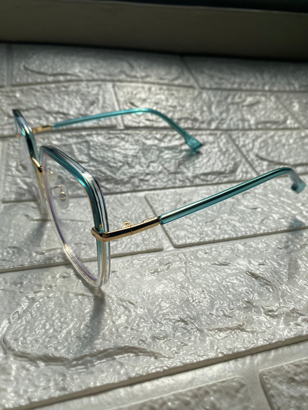 Lentes Cuadrados Clear y Aqua
