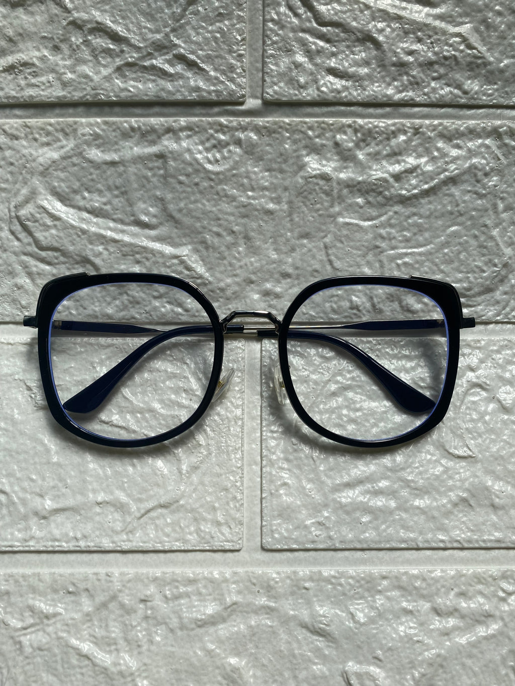Lentes Cuadrados Negros y Silver