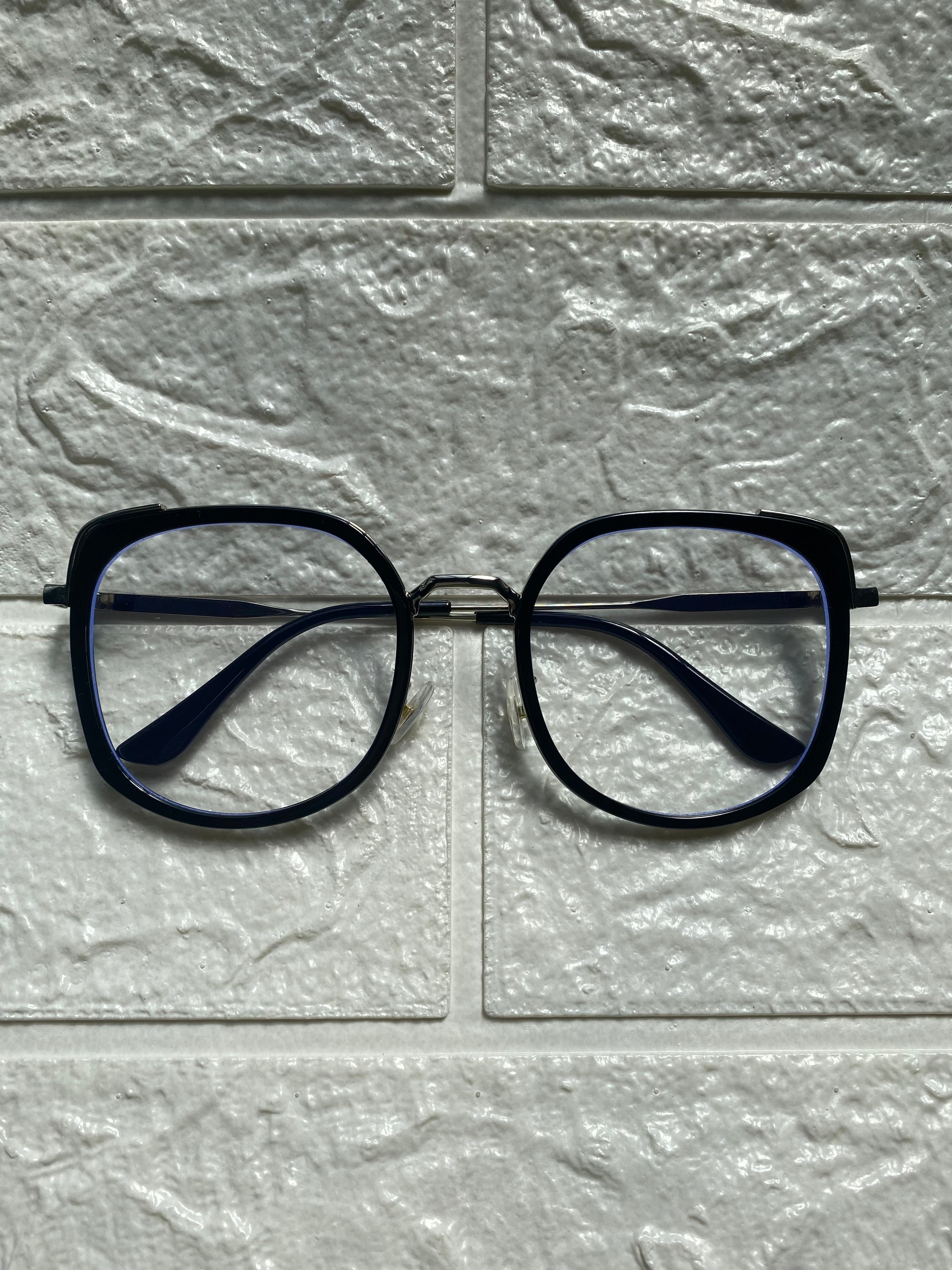 Lentes Cuadrados Negros y Silver