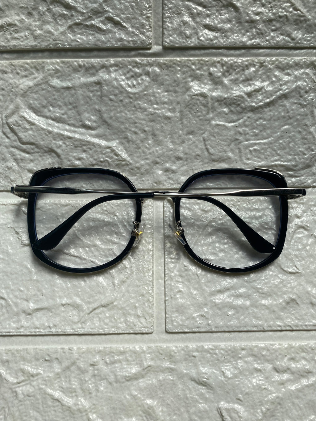 Lentes Cuadrados Negros y Silver