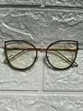 Lentes Cat Eye Doble Negro y Gold