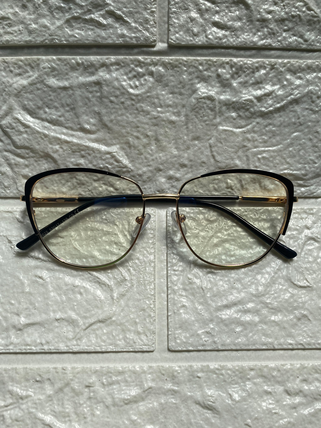 Lentes Cat Eye Gold/ Negro