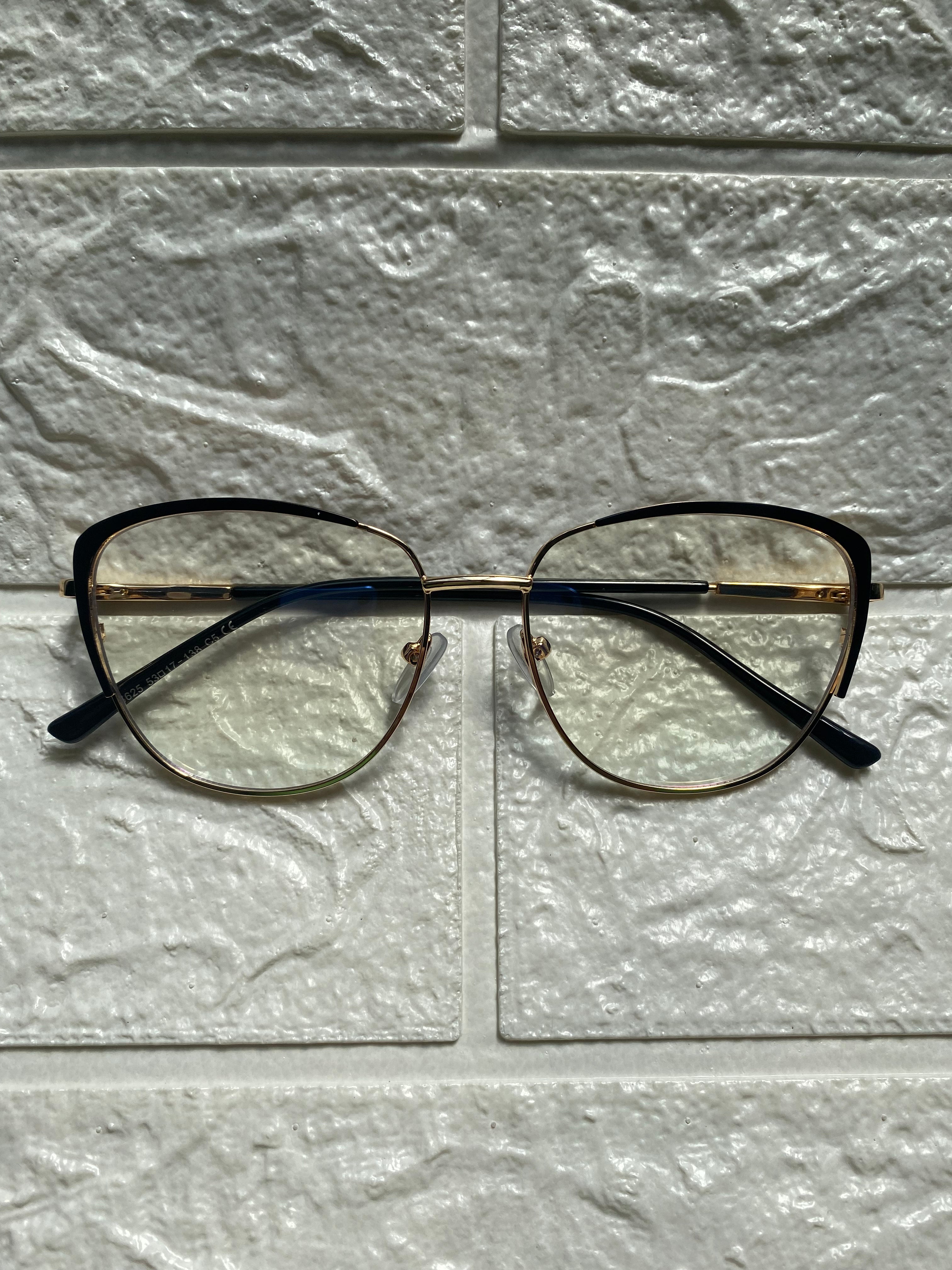 Lentes Cat Eye Gold/ Negro