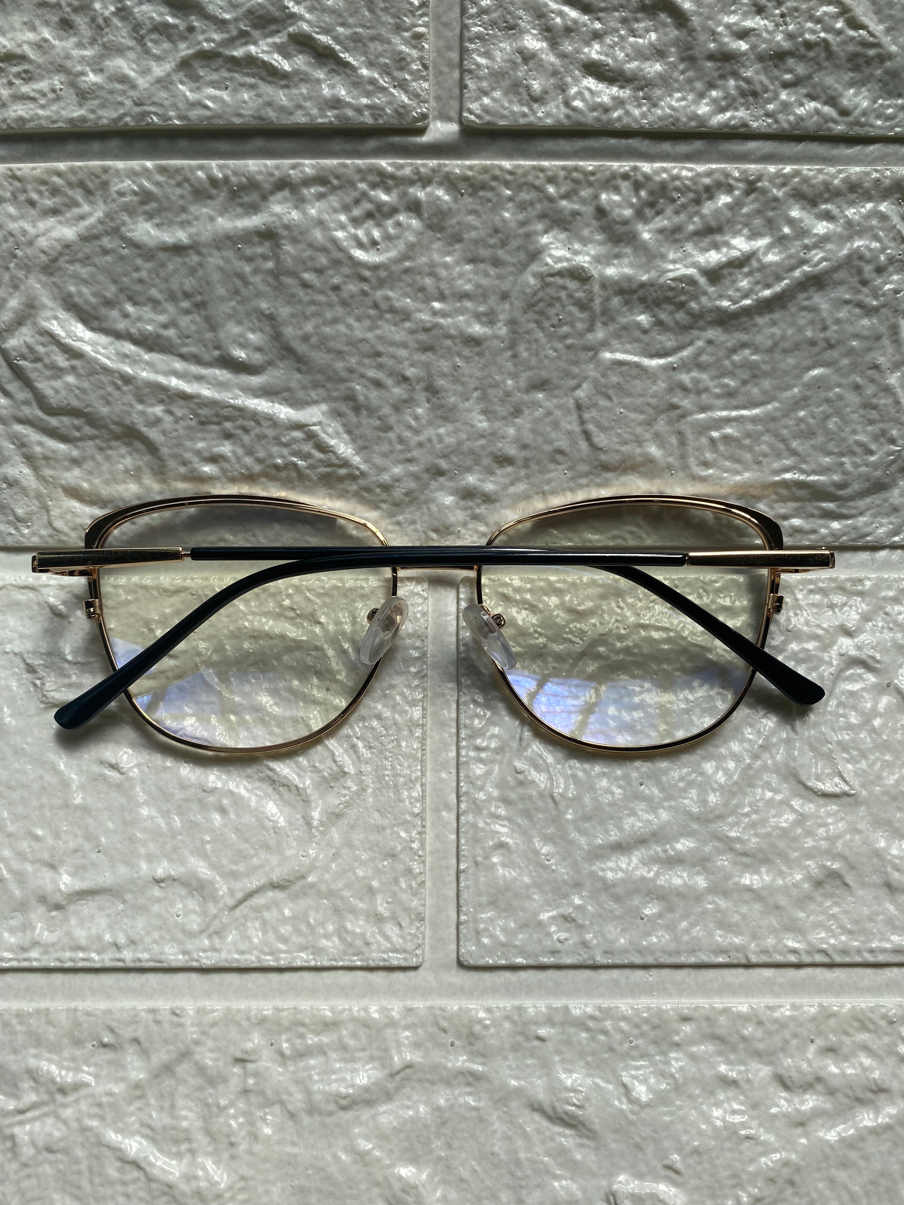 Lentes Cat Eye Gold/ Negro
