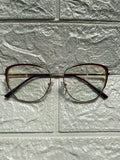 Lentes Cat Eye Gold/ Café