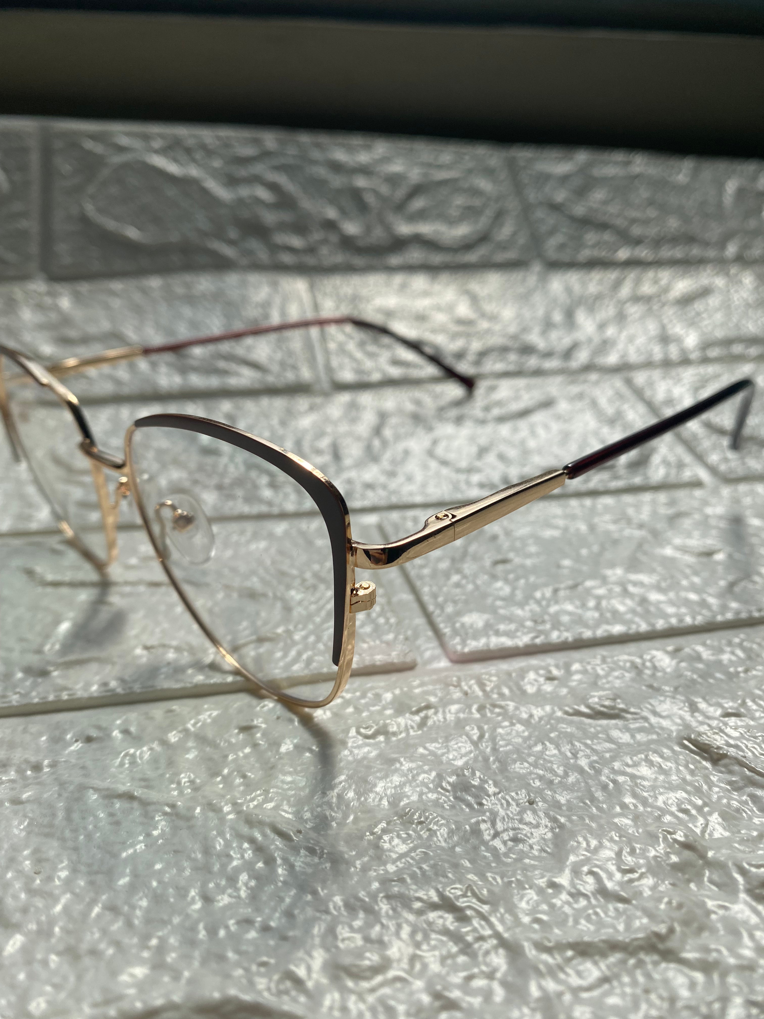 Lentes Cat Eye Gold/ Negro