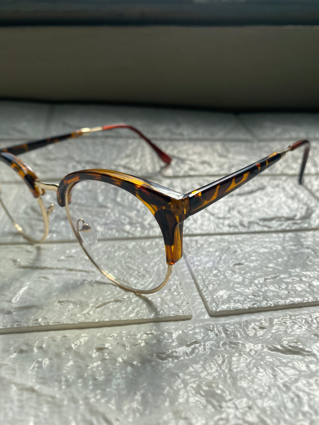 Lentes Mitad Leopardo y Gold Clasicos