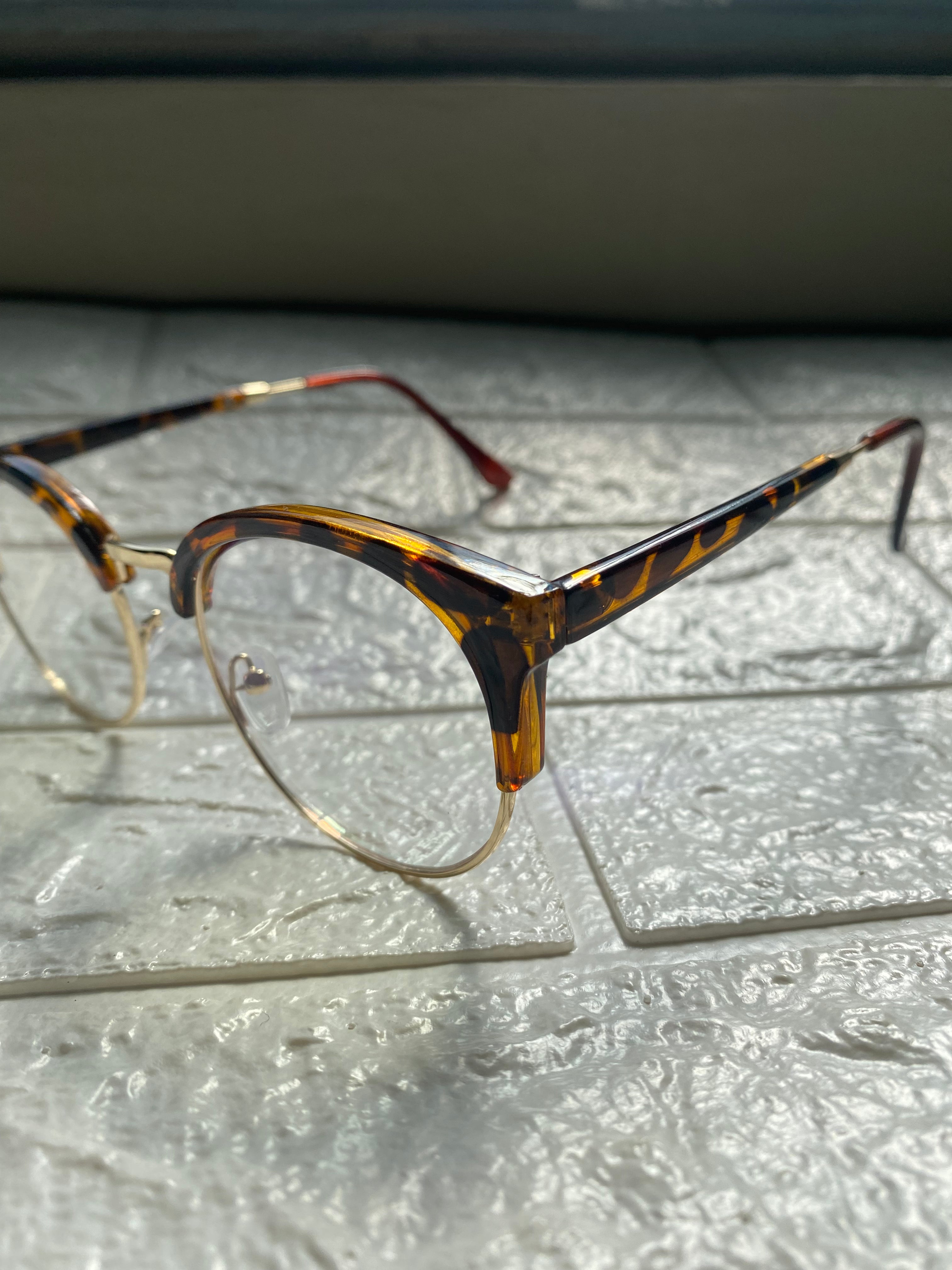 Lentes Mitad Leopardo y Gold Clasicos
