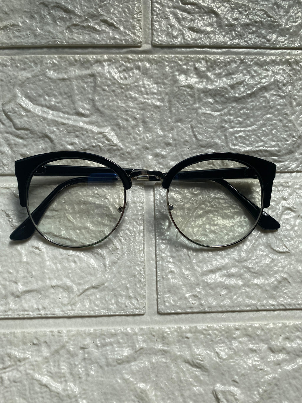 Lentes Mitad Negro y Silver