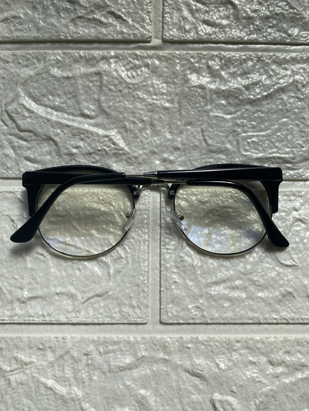 Lentes Mitad Negro y Silver