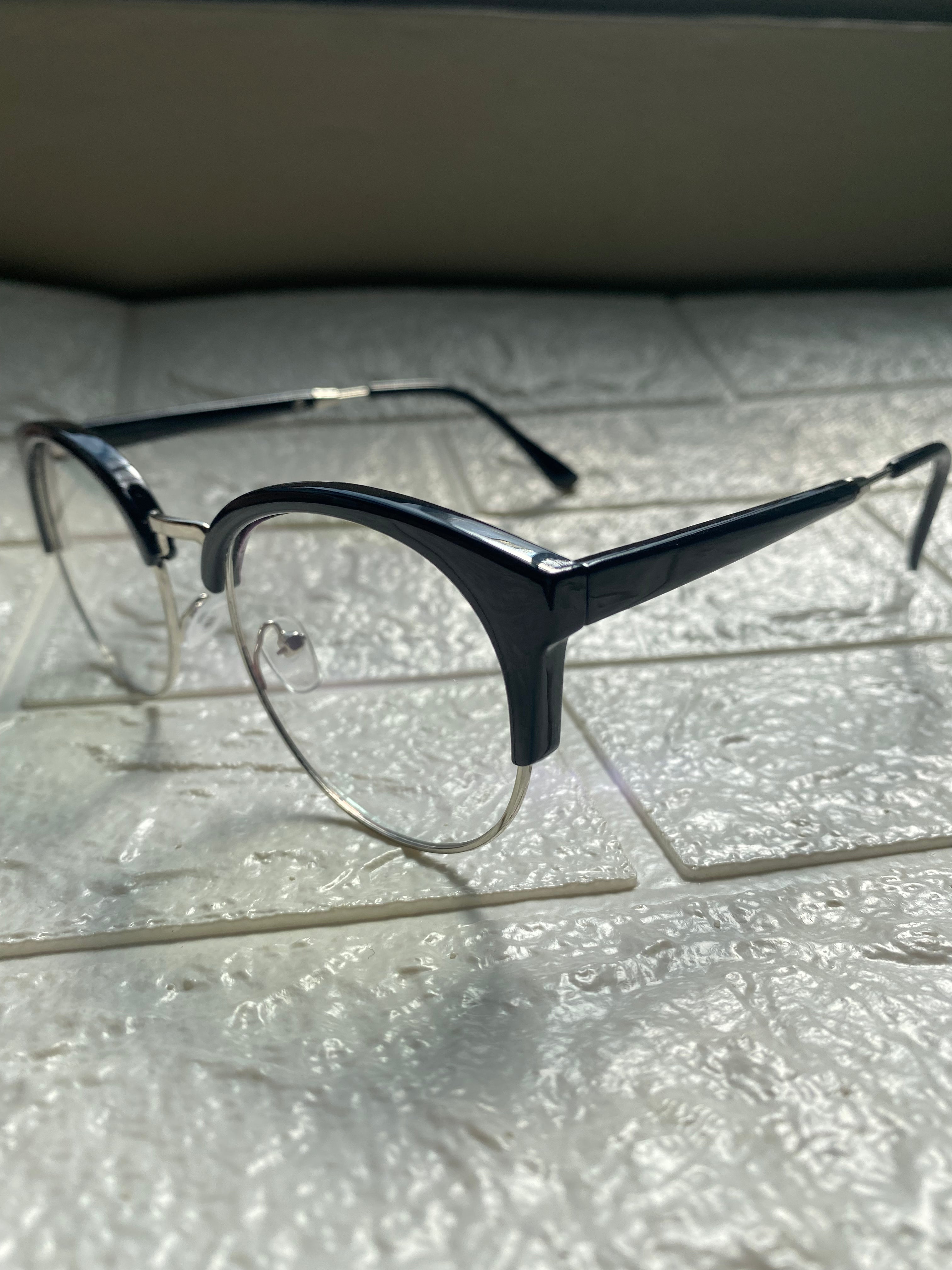 Lentes Mitad Negro y Silver