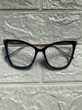 Lentes Cat Eye Clasico Negro y Gold