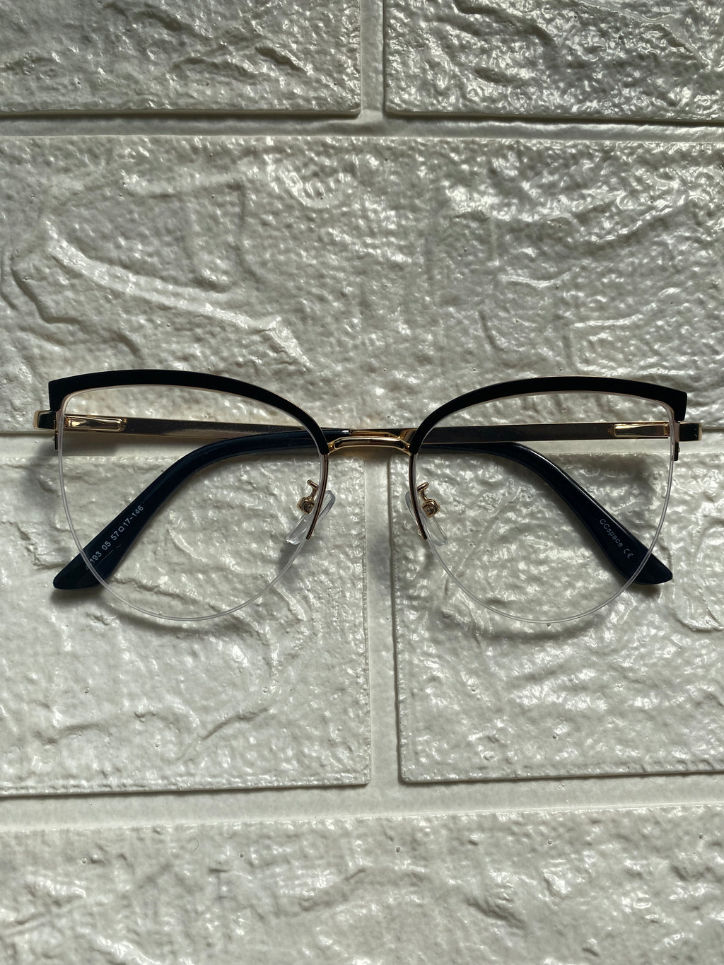 Lentes Cat Eye Mitad Vidrio Negro