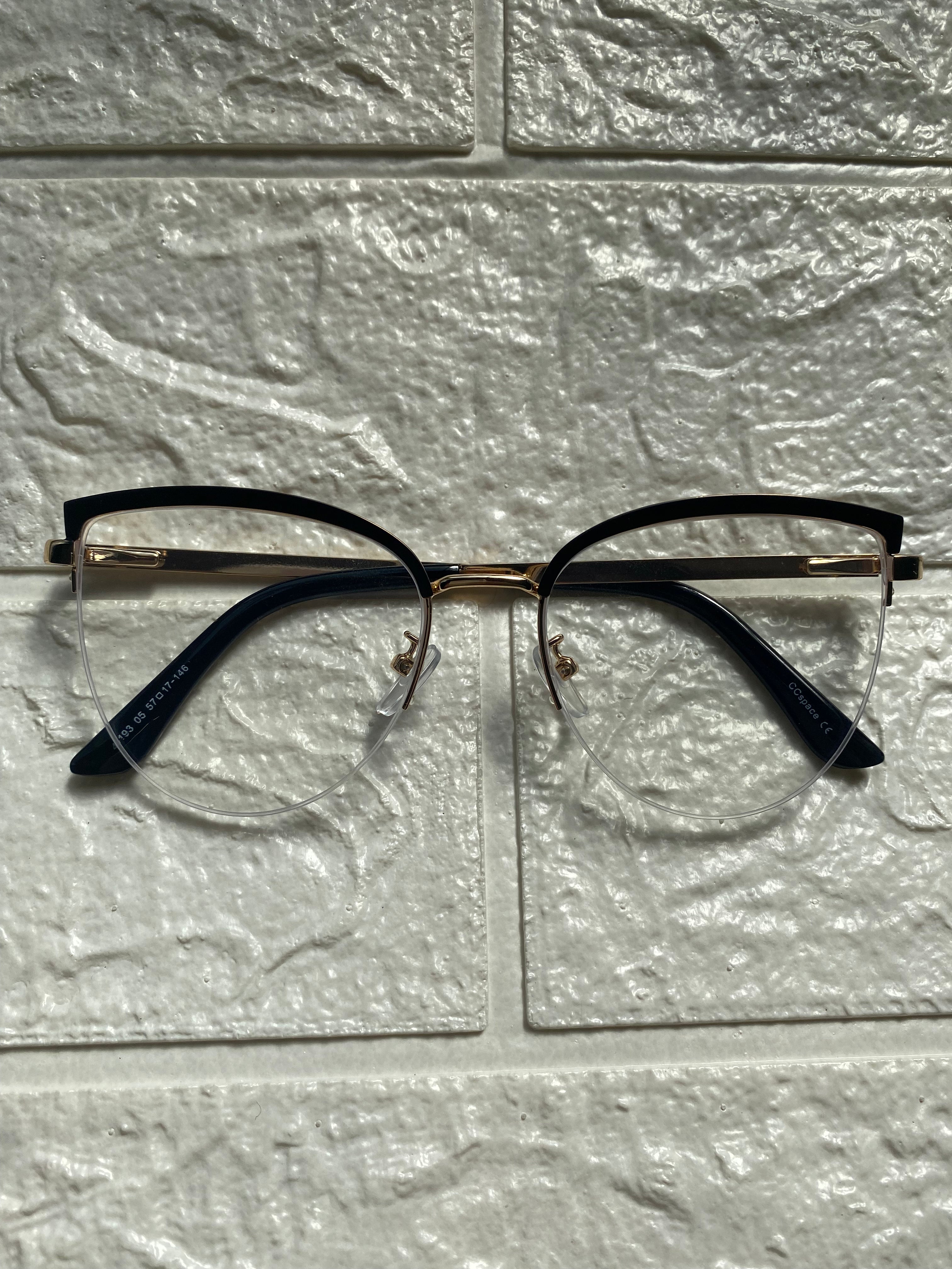Lentes Cat Eye Mitad Vidrio Negro