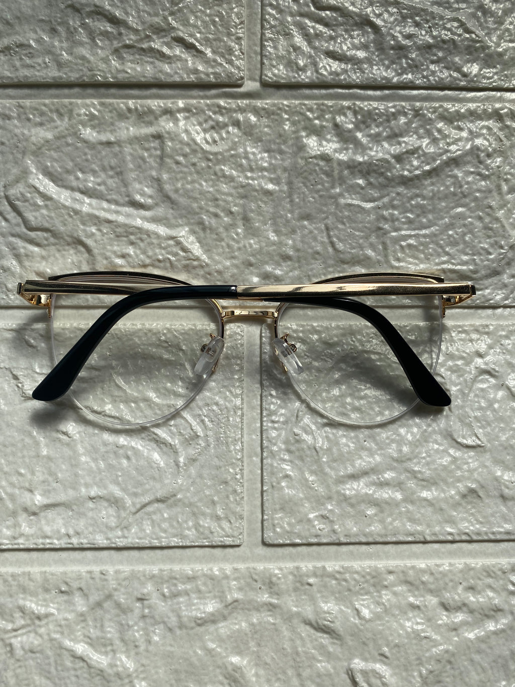 Lentes Cat Eye Mitad Vidrio Negro