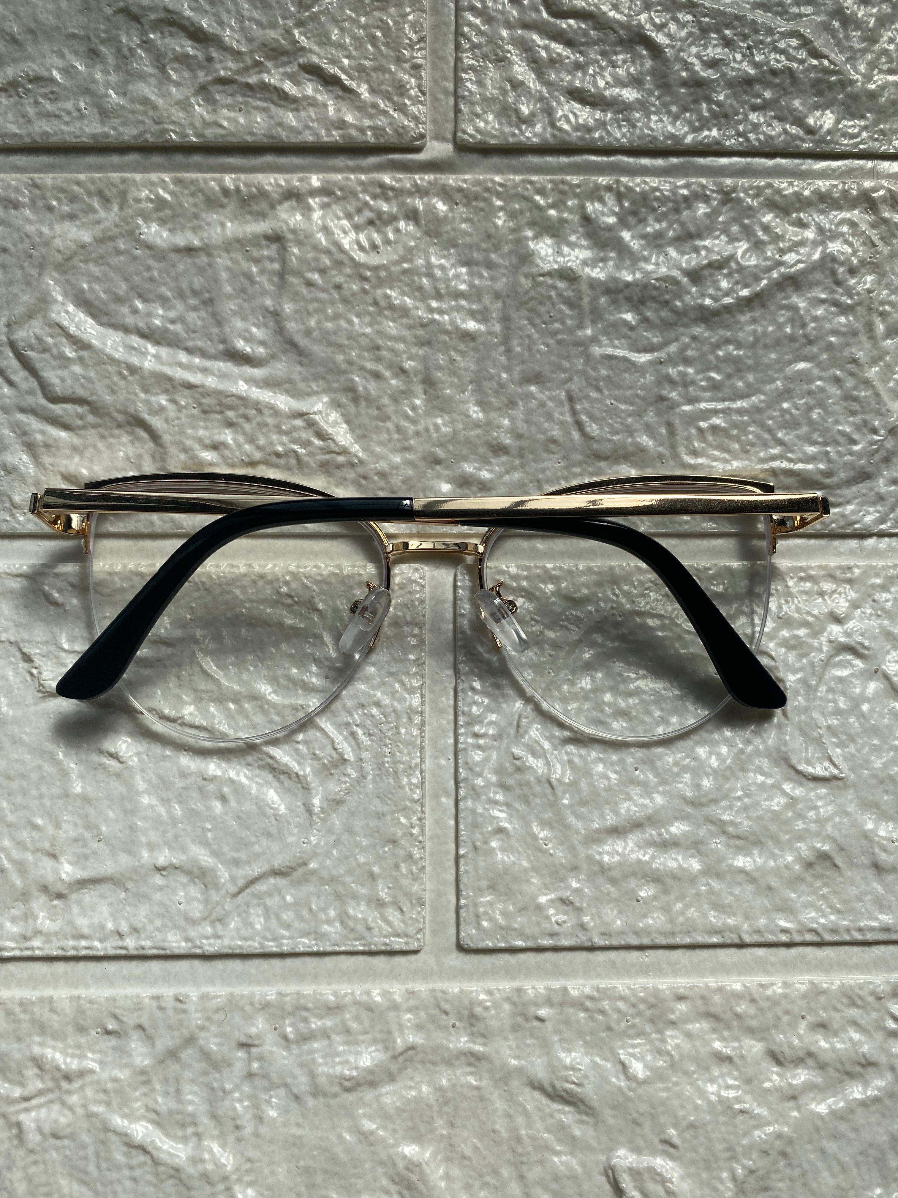Lentes Cat Eye Mitad Vidrio Negro