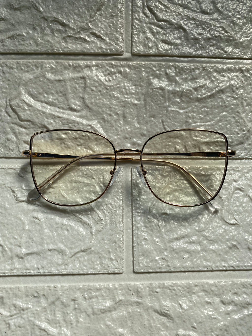 Lentes Cat Eye Metal Gold