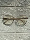 Lentes Cat Eye Metal Gold