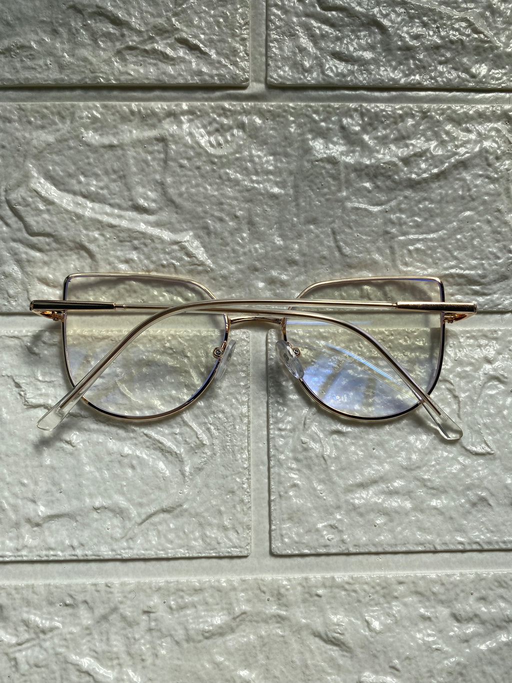 Lentes Cat Eye Gold y Blanco