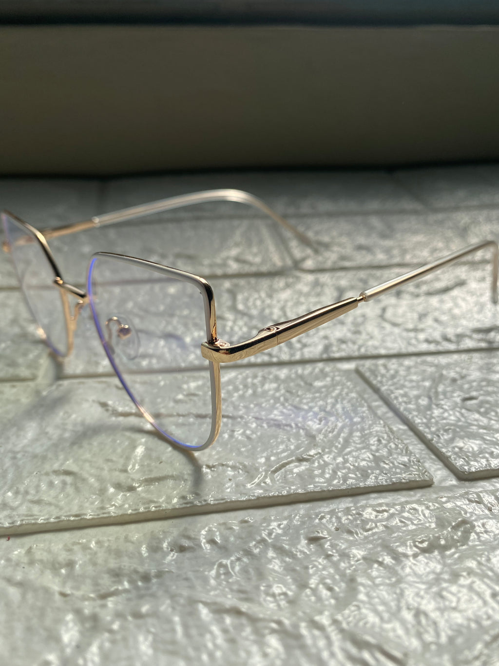 Lentes Cat Eye Gold y Blanco