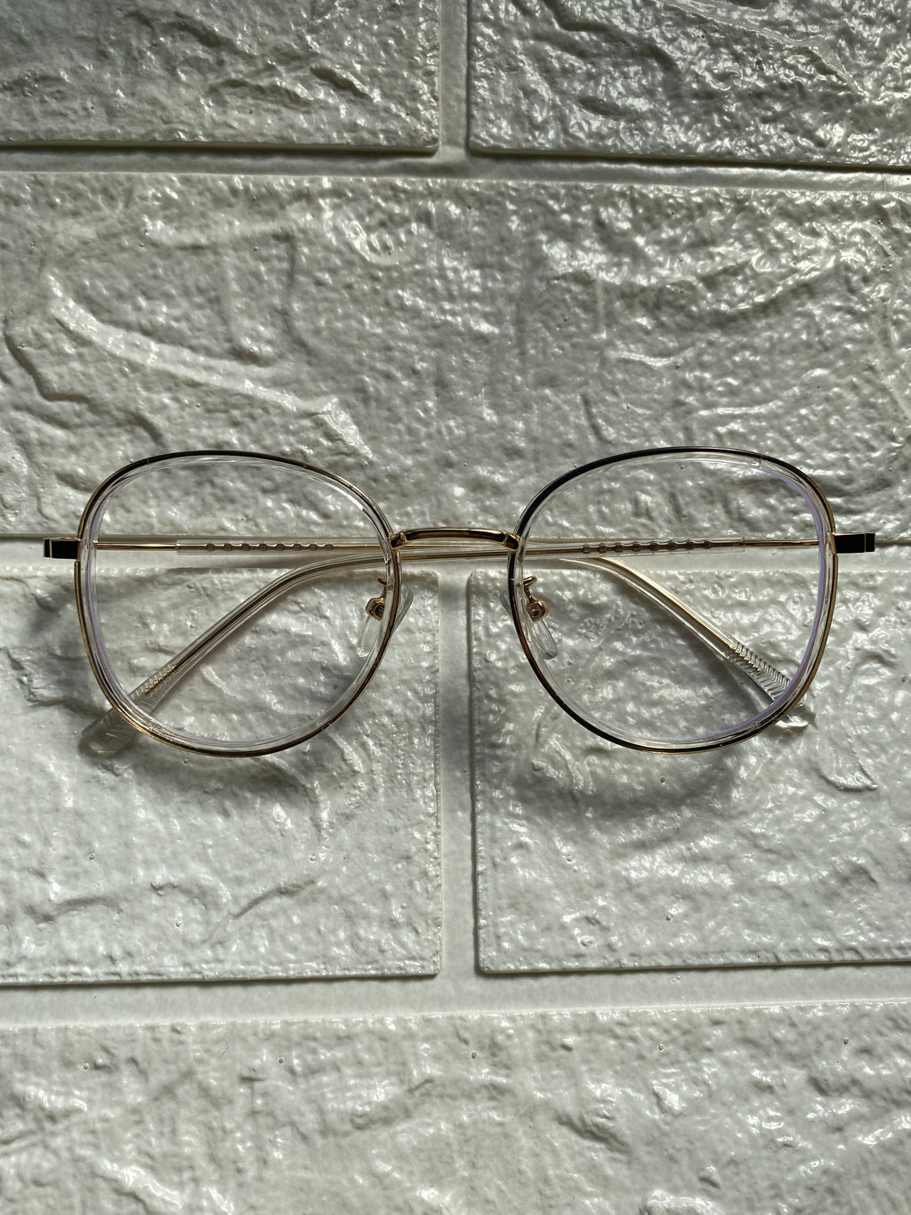 Lentes Cuadrados Clasicos Gold y Clear