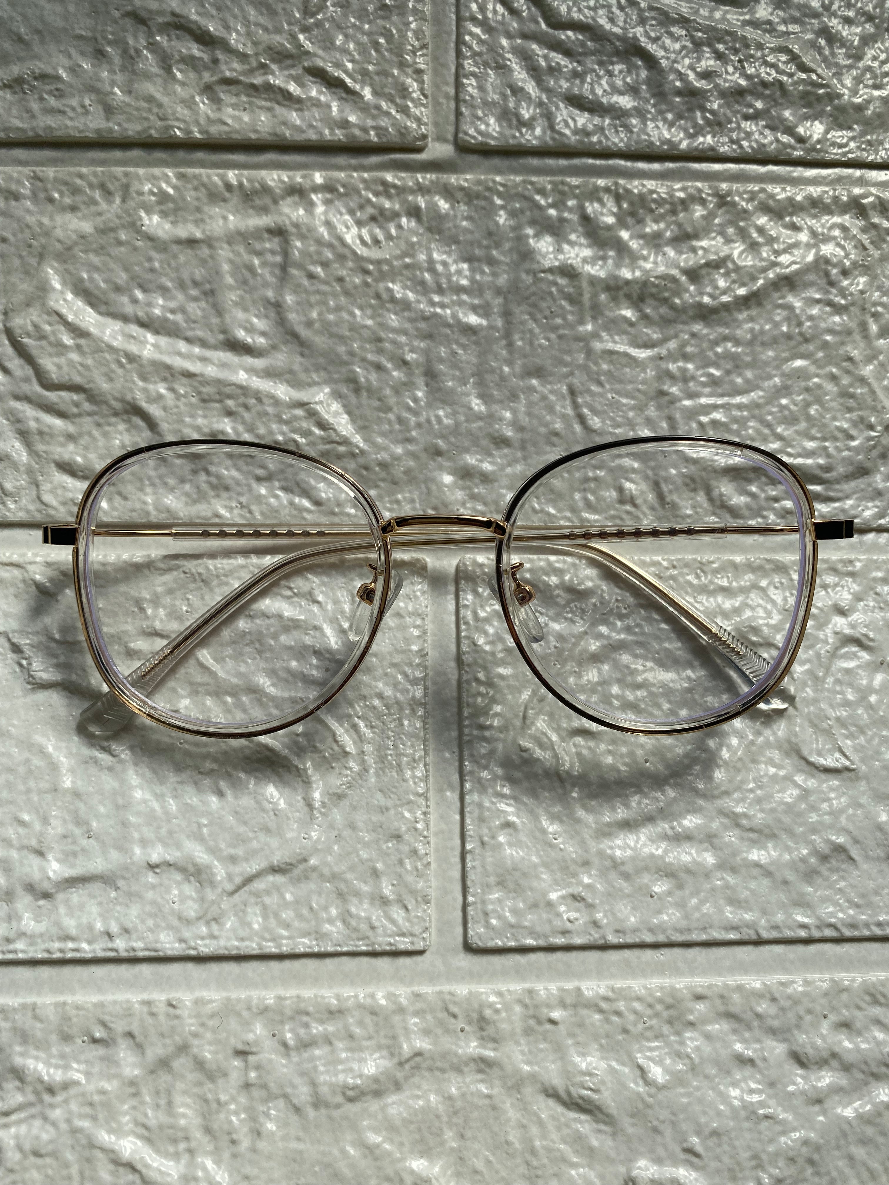 Lentes Cuadrados Clasicos Gold y Clear