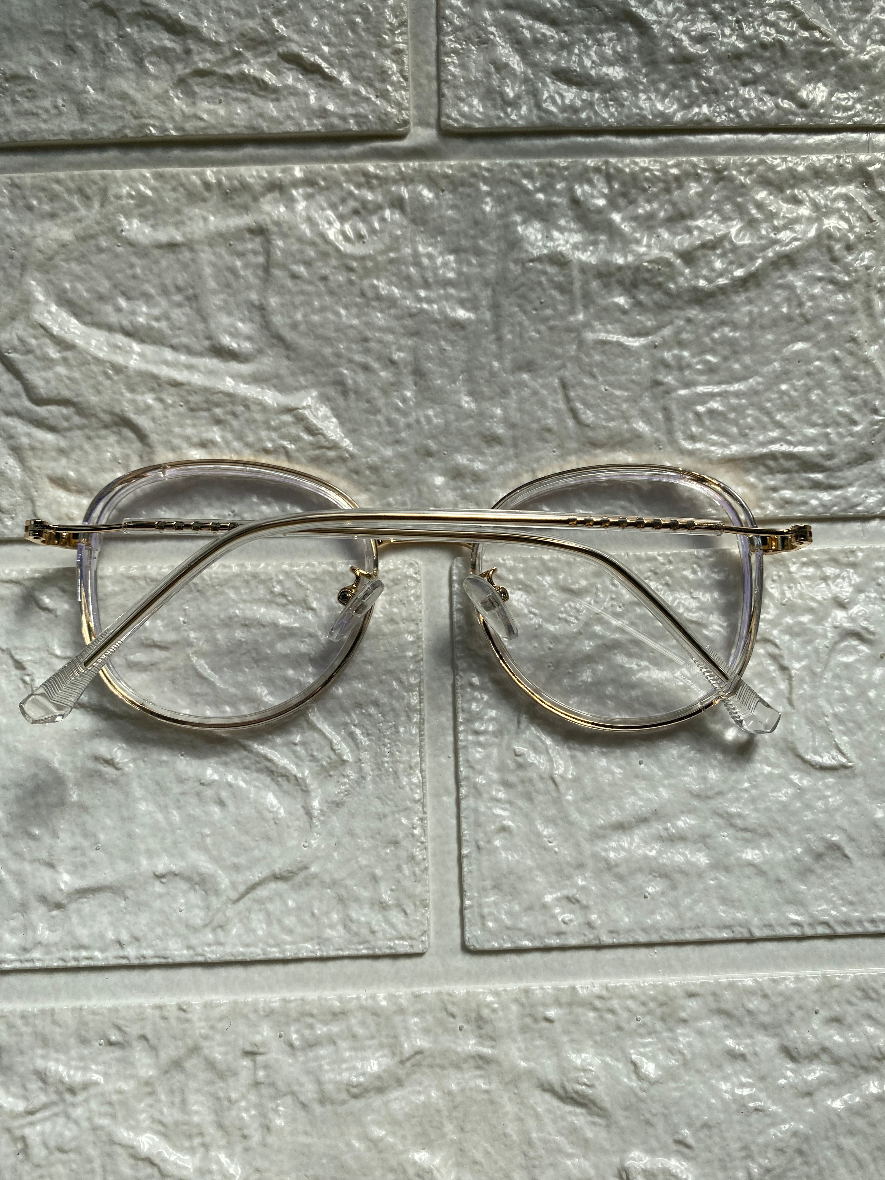 Lentes Cuadrados Clasicos Gold y Clear