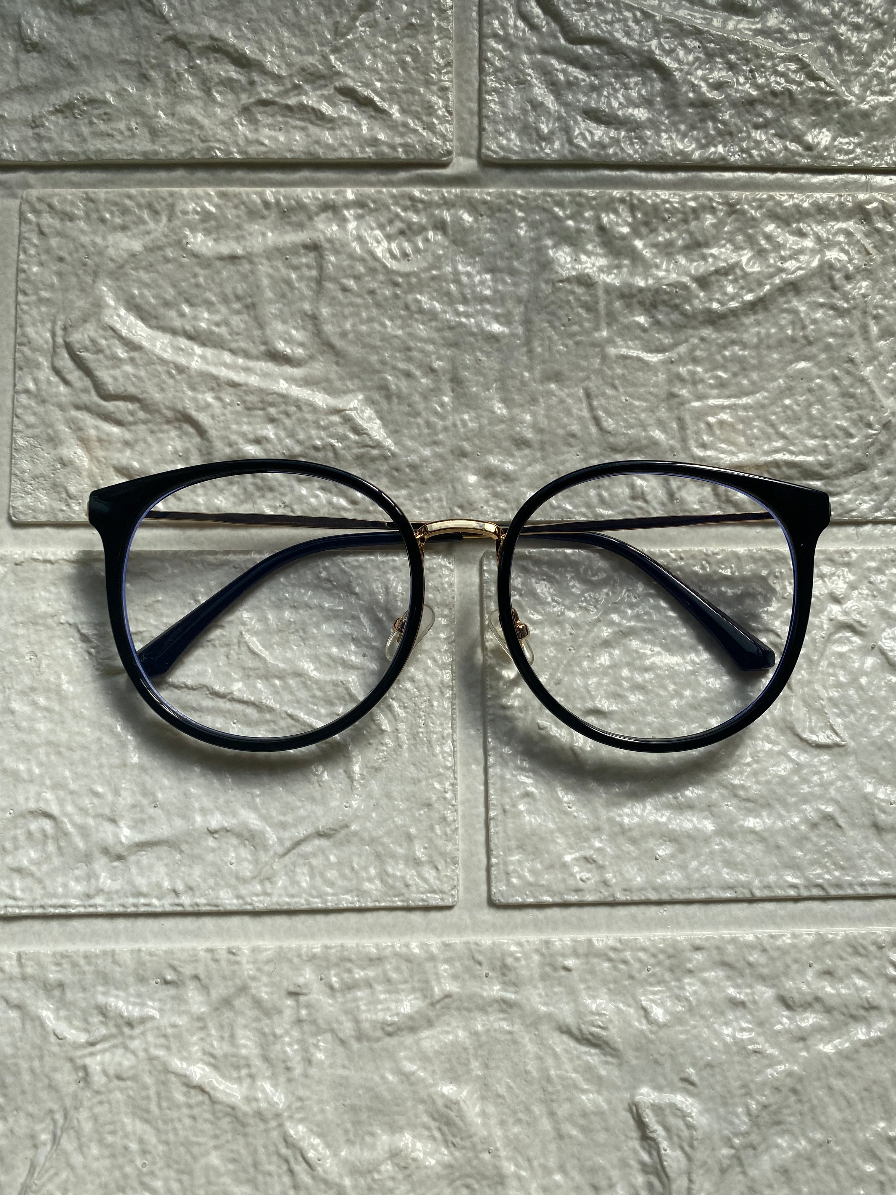 Lentes Clasicos Negro y Gold XL