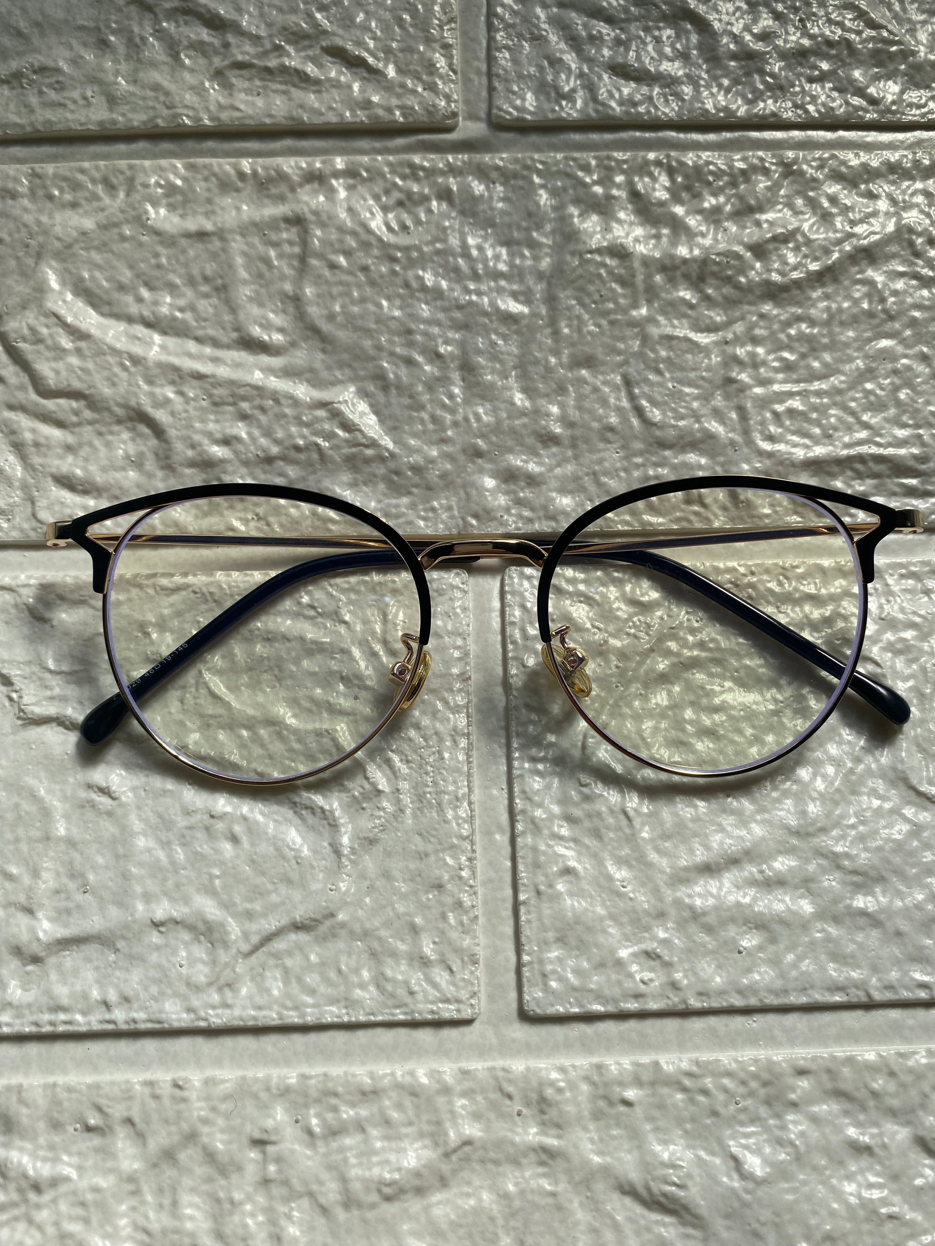 Lentes Cat Eye Gold y Negro de Metal