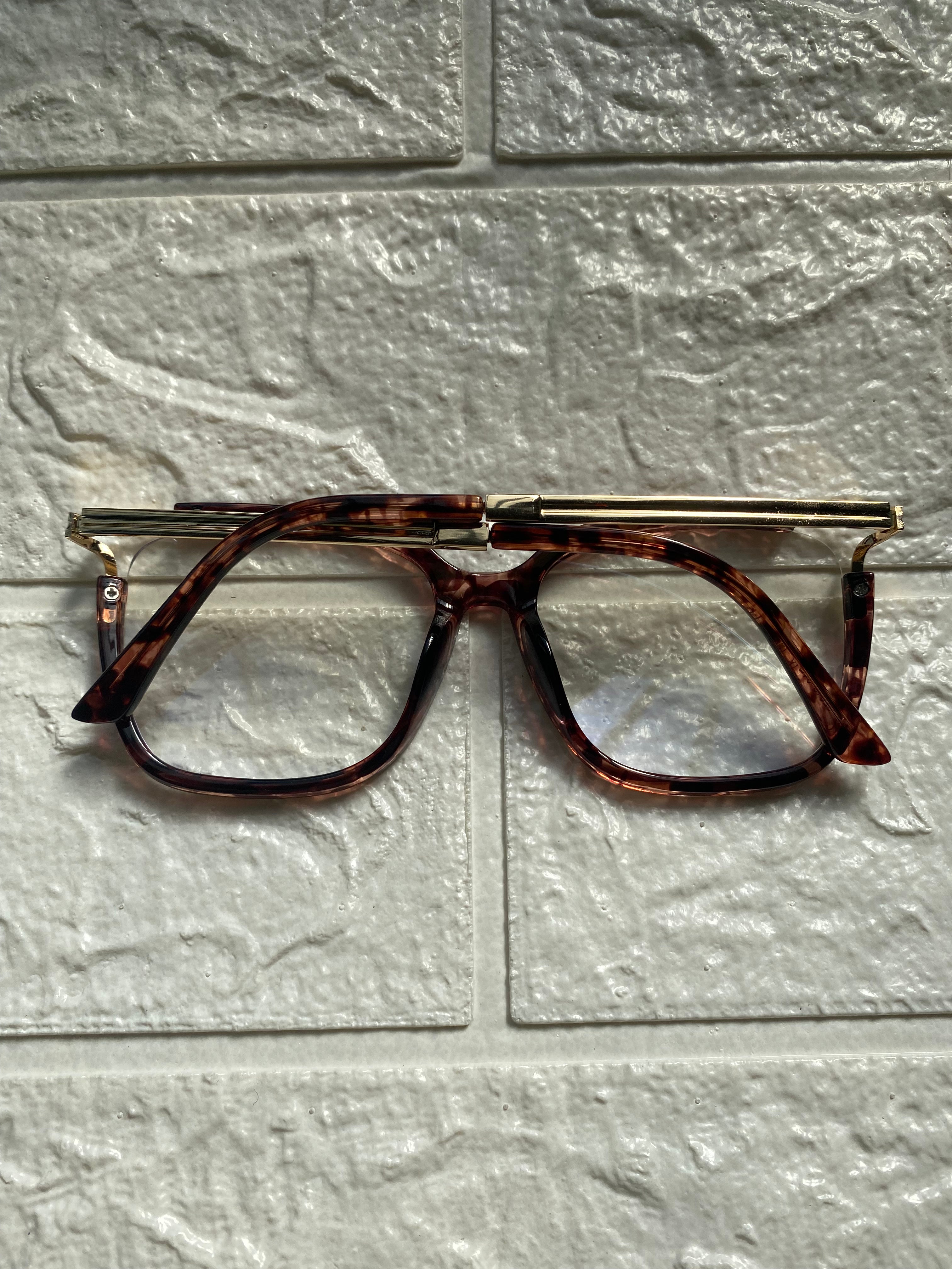 Lentes Leopardo con Esquinas de Metal