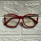Lentes Rojos con Esquinas Gold