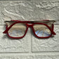 Lentes Rojos con Esquinas Gold
