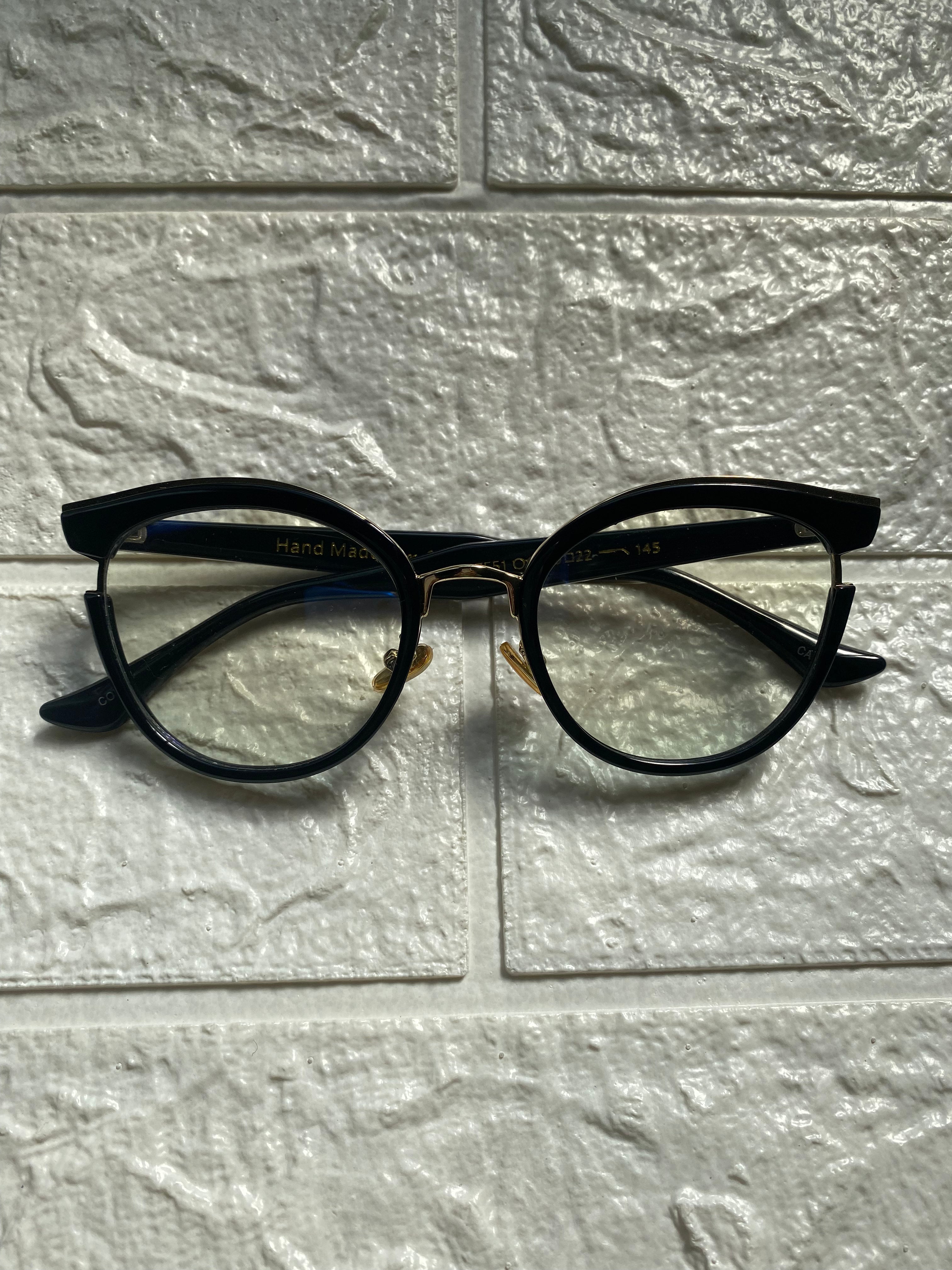 Lentes Semiredondo Negro y Gold