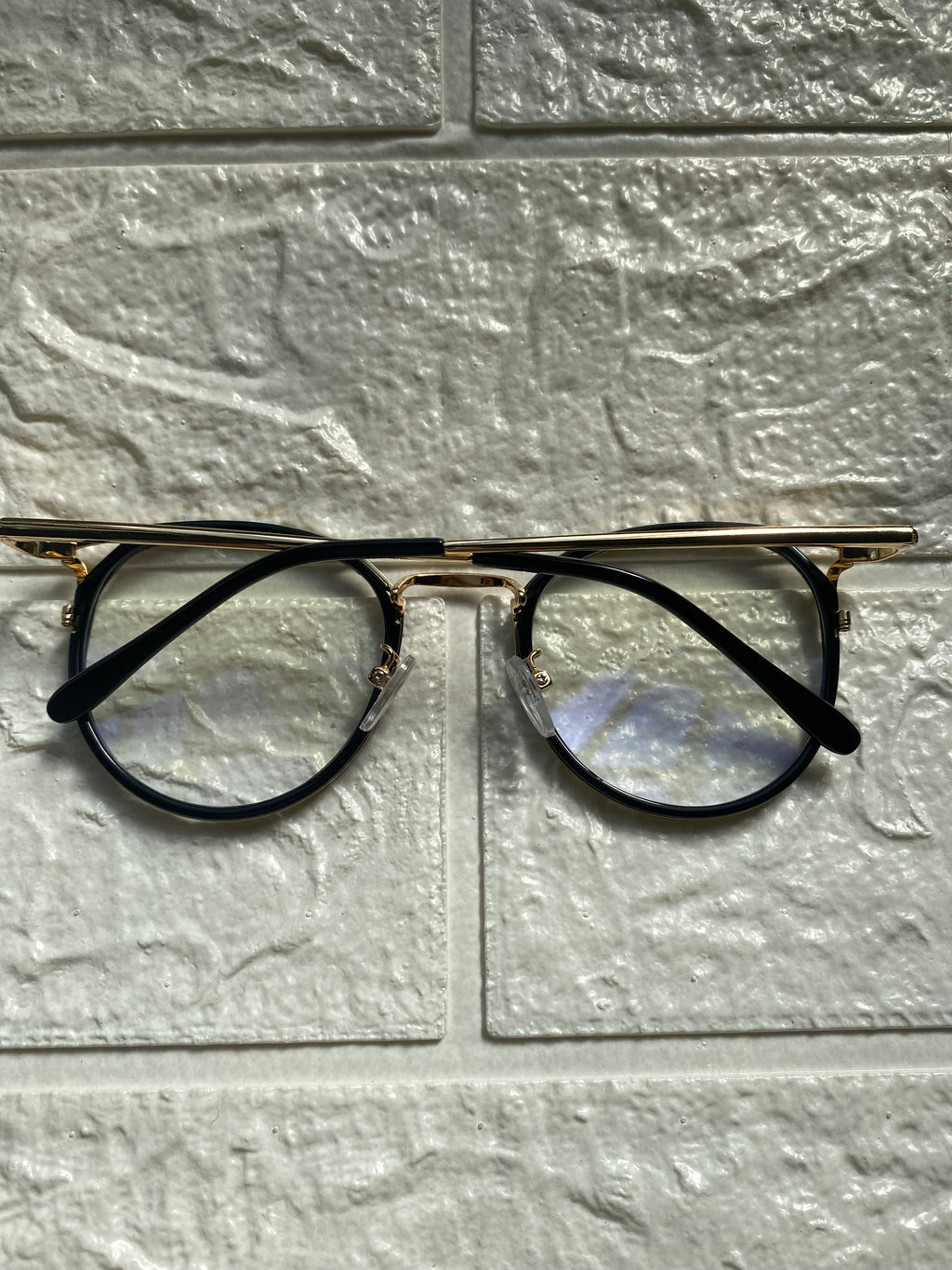 Lentes Cat Eye Acrílicos y Metal Gold