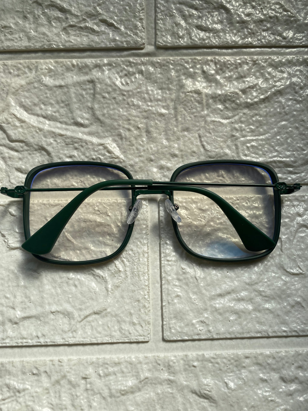 Lentes Cuadrados Verde Militar Mate
