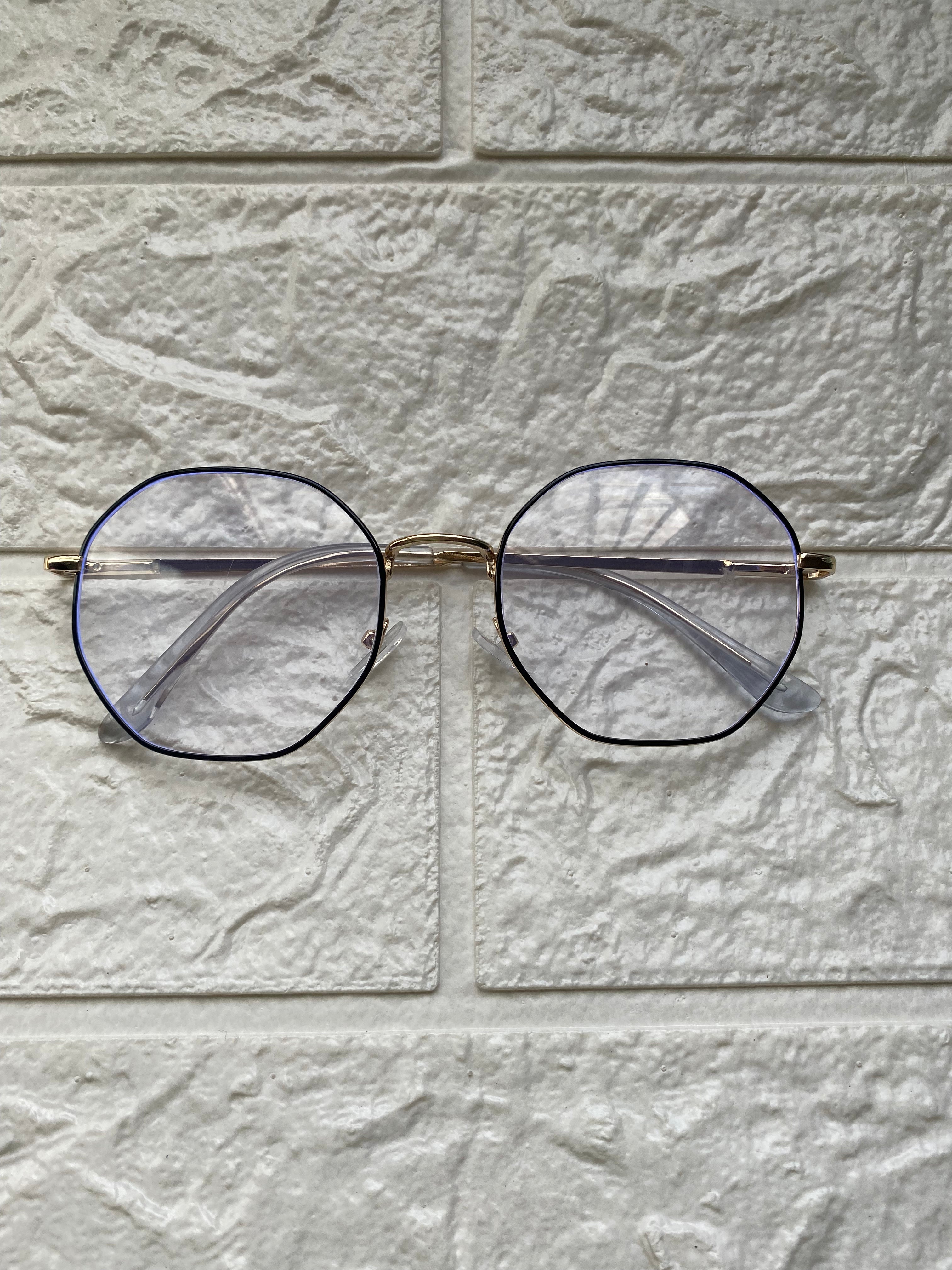 Lentes Hexagonales Gold y Negro