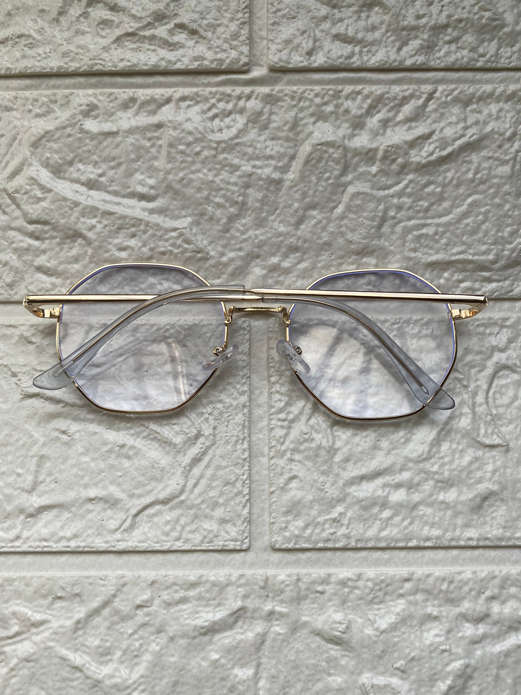 Lentes Hexagonales Gold y Negro