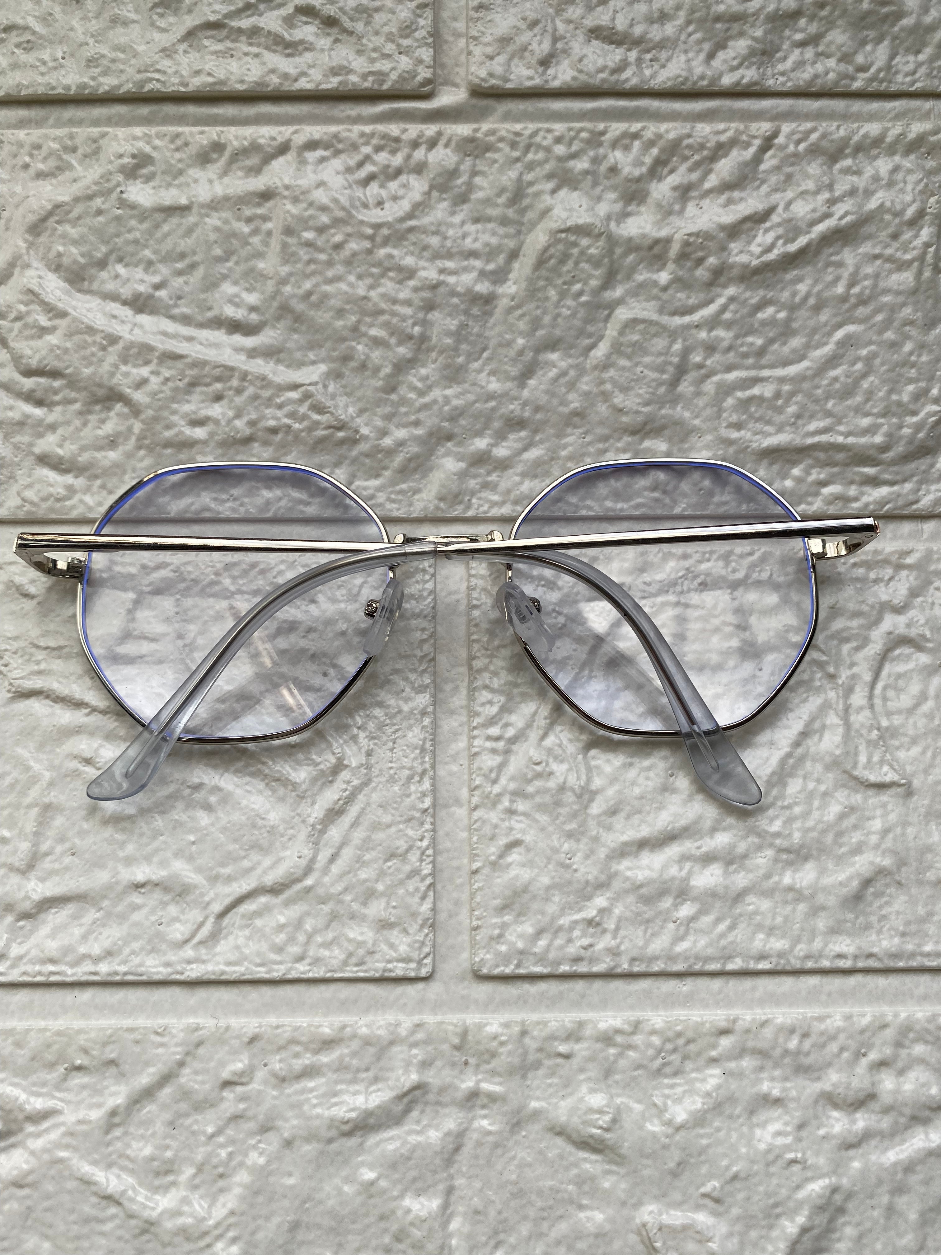 Lentes Hexagonales Negro y Silver