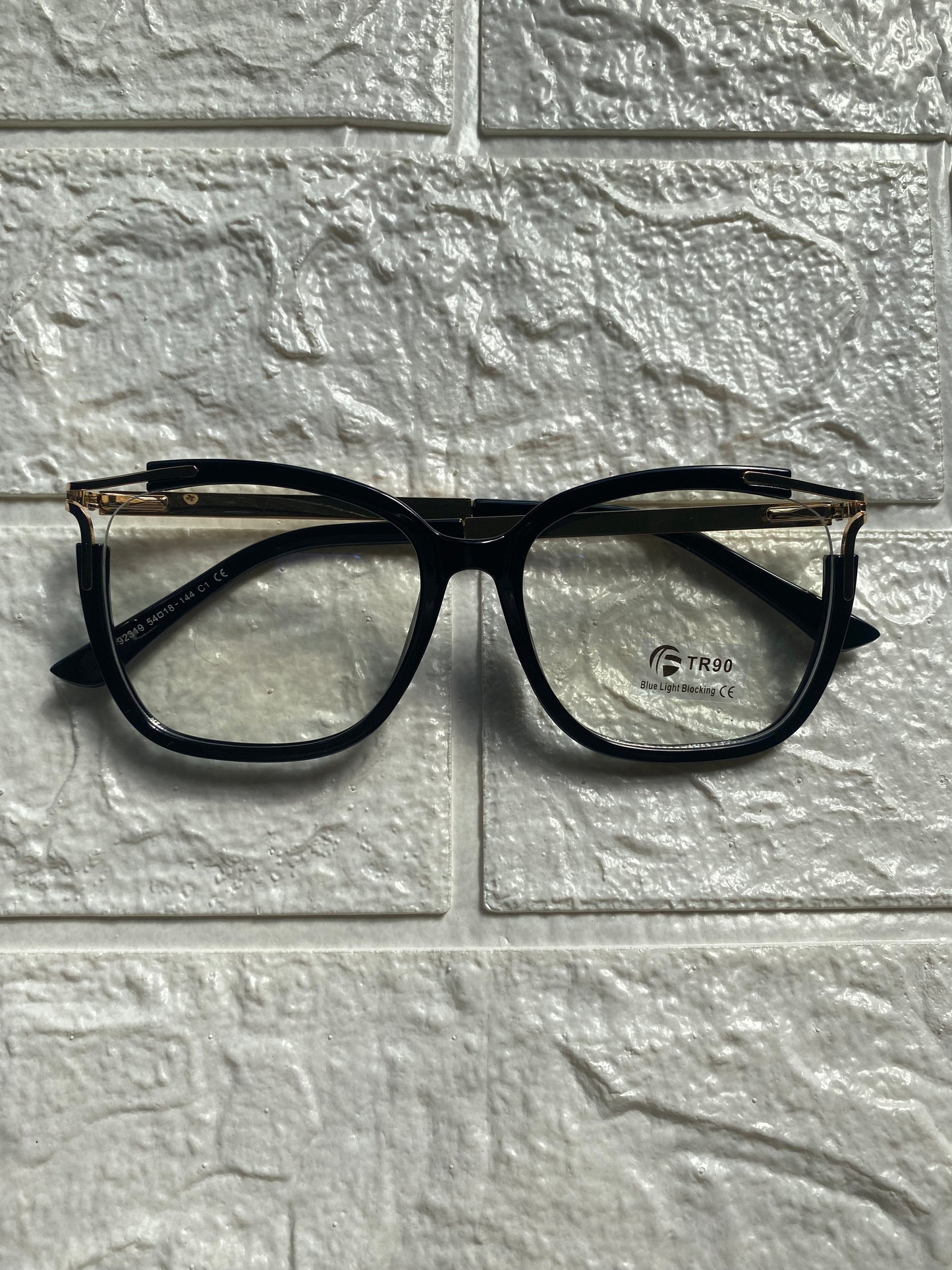 Lentes Fancy Negros con Gold