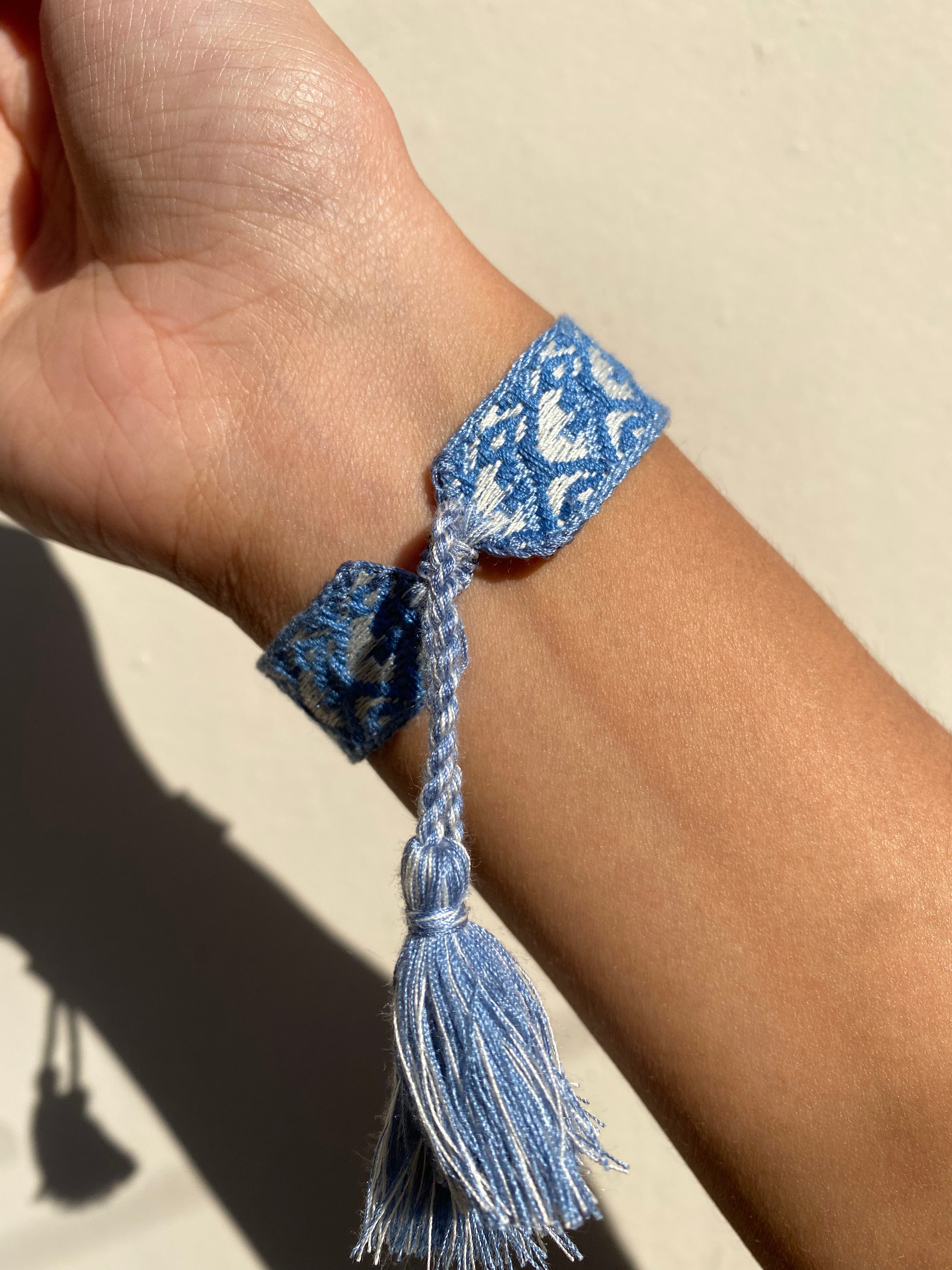 Pulsera CD Logo Azul/Blanco