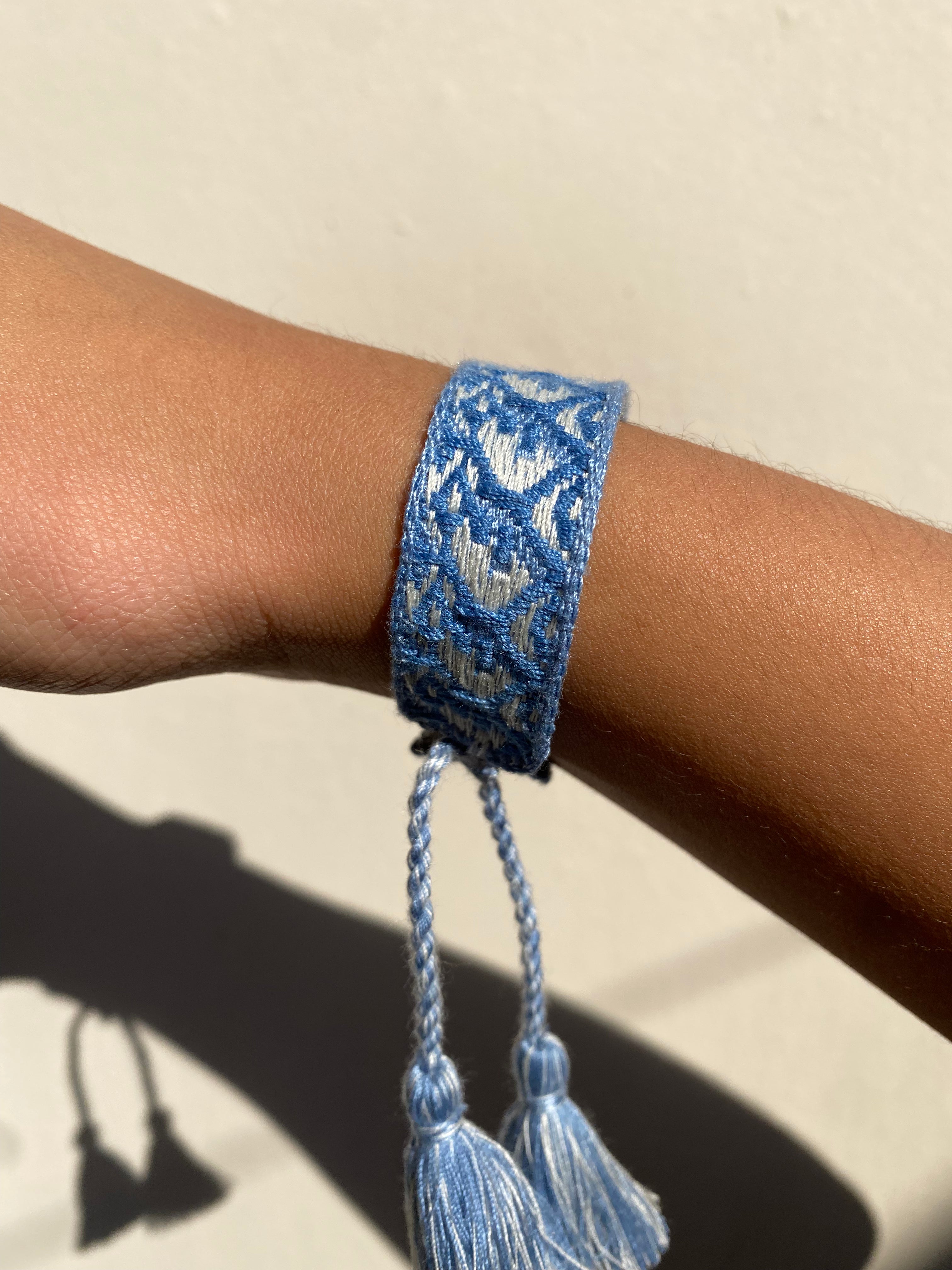 Pulsera CD Logo Azul/Blanco